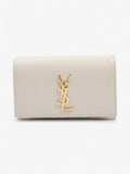 Saint Laurent Kate Belt Bag Cream Calfskin Leather