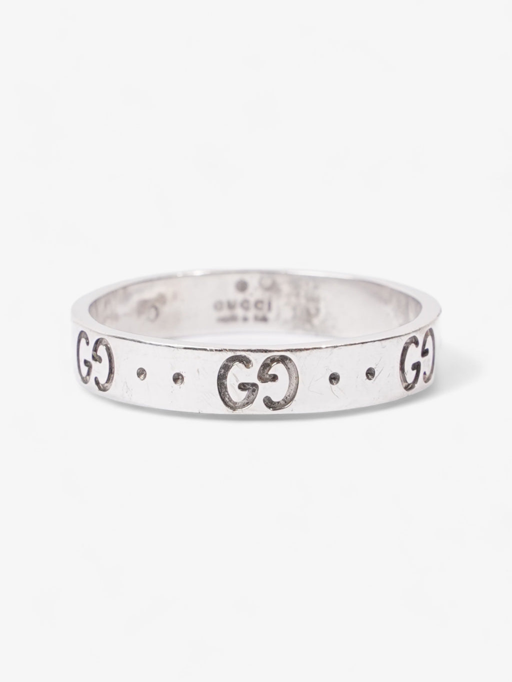 Gucci Icon Thin Ring White Gold White Gold 19 (Circumference - 59mm)