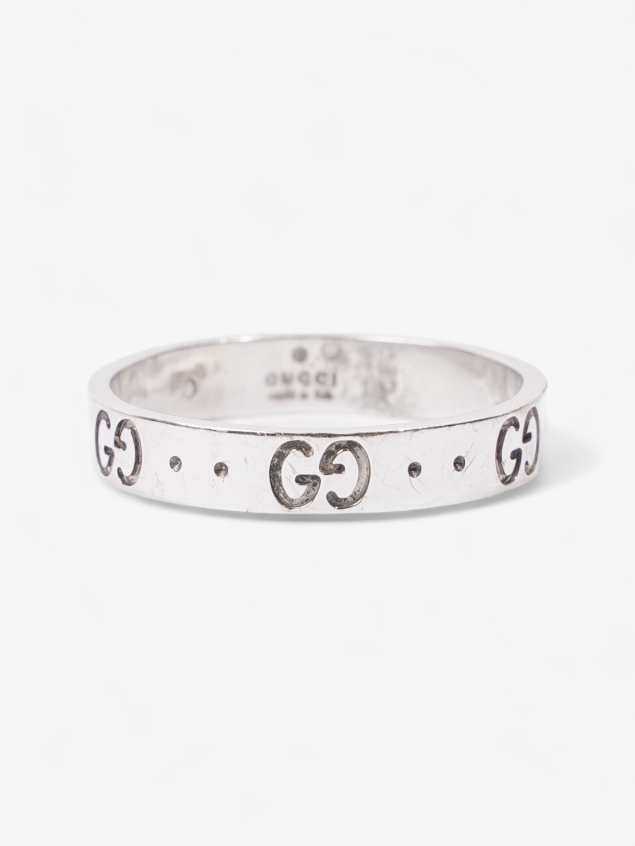 Gucci Icon Thin Ring White Gold White Gold 19 (Circumference - 59mm)