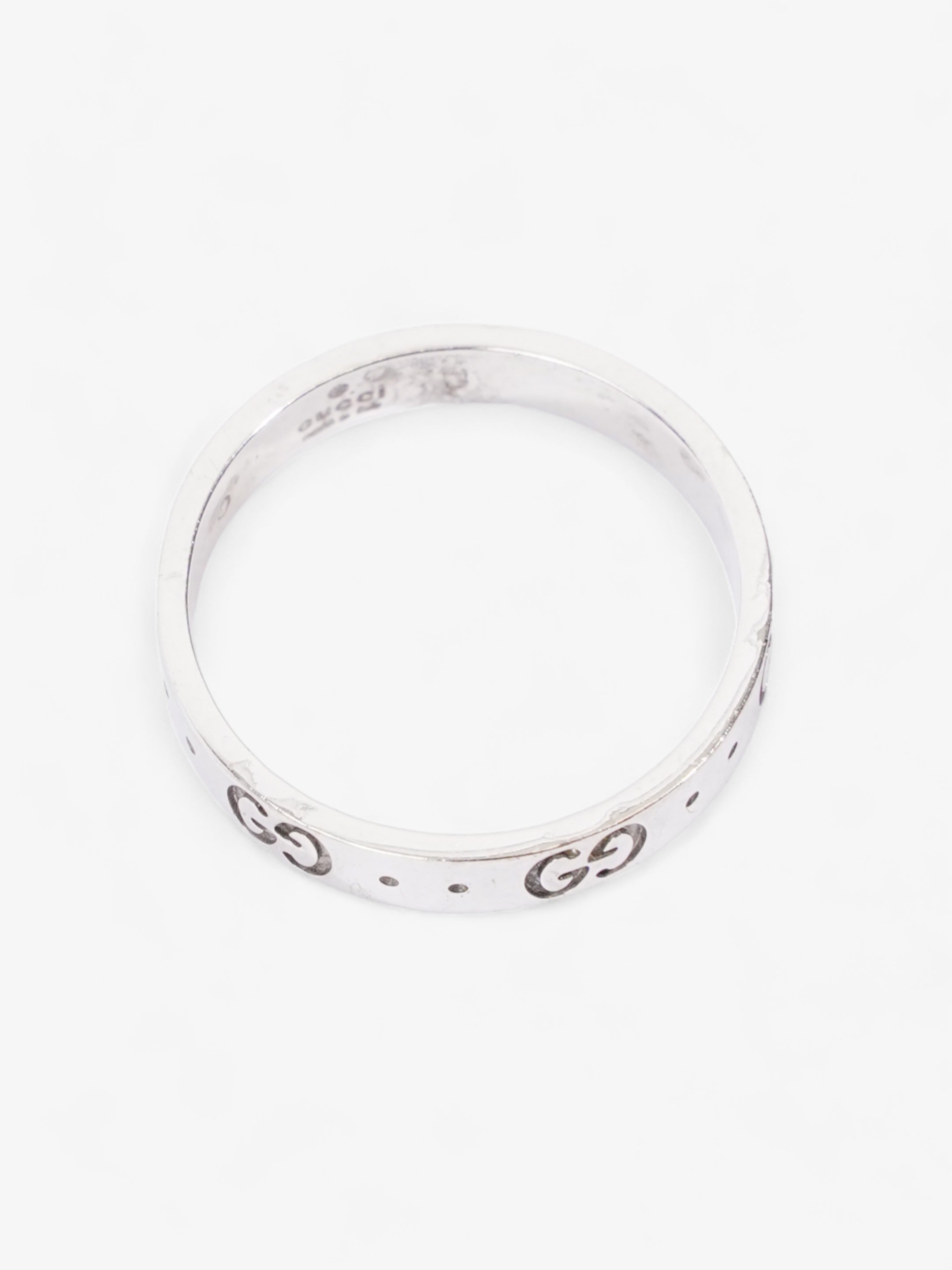 Gucci Icon Thin Ring White Gold White Gold 19 (Circumference - 59mm)