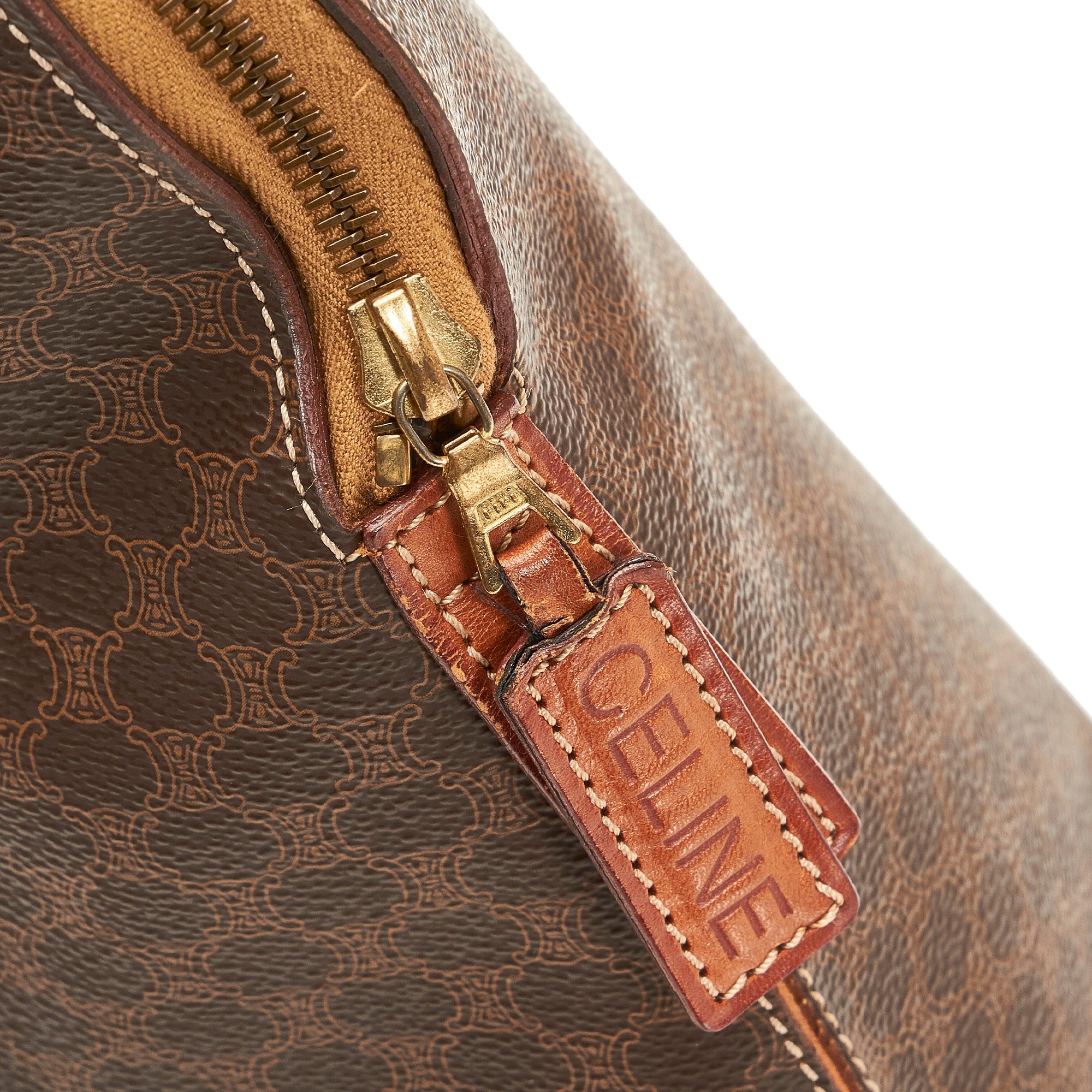 Celine Dome Brown Macadam Canvas