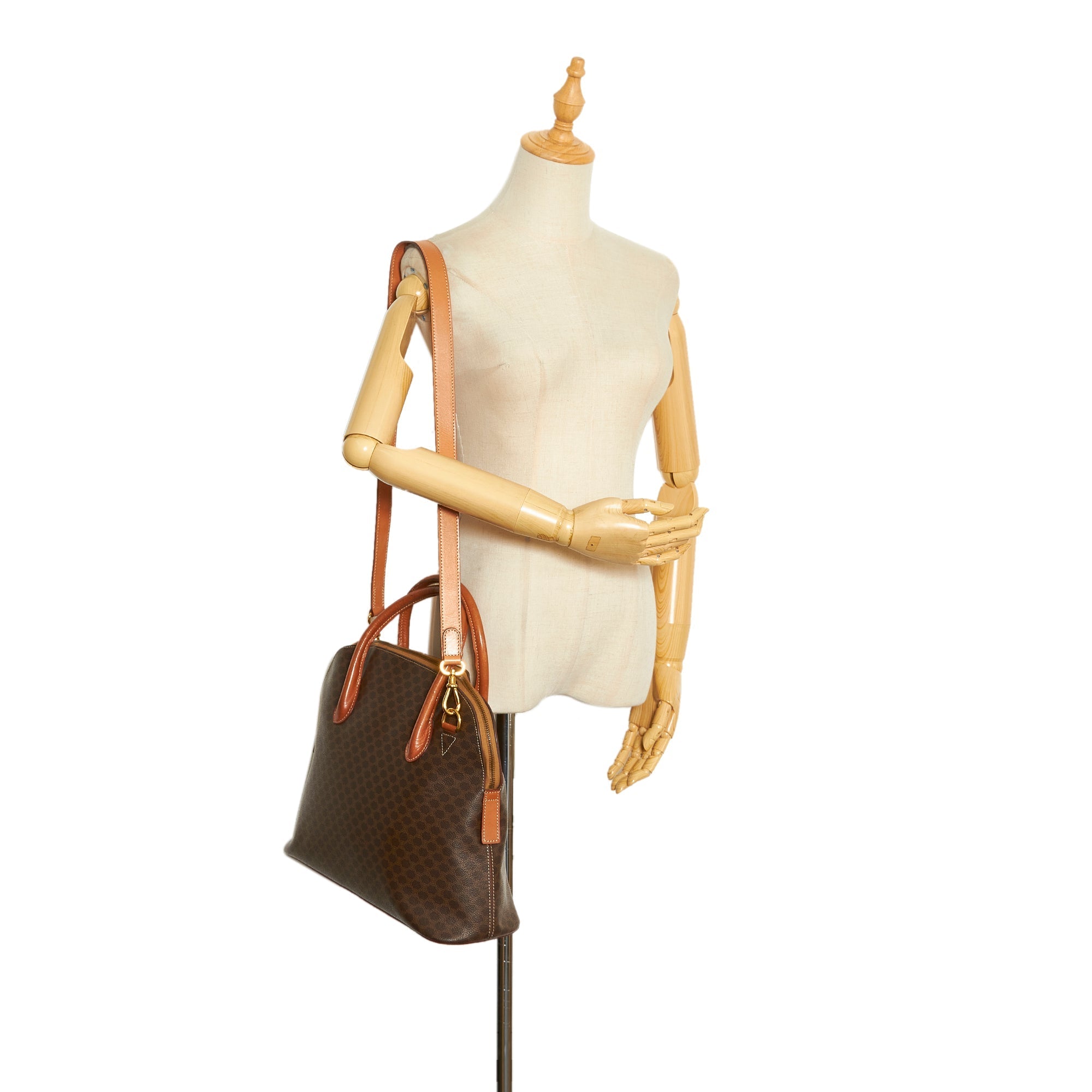 Celine Dome Brown Macadam Canvas