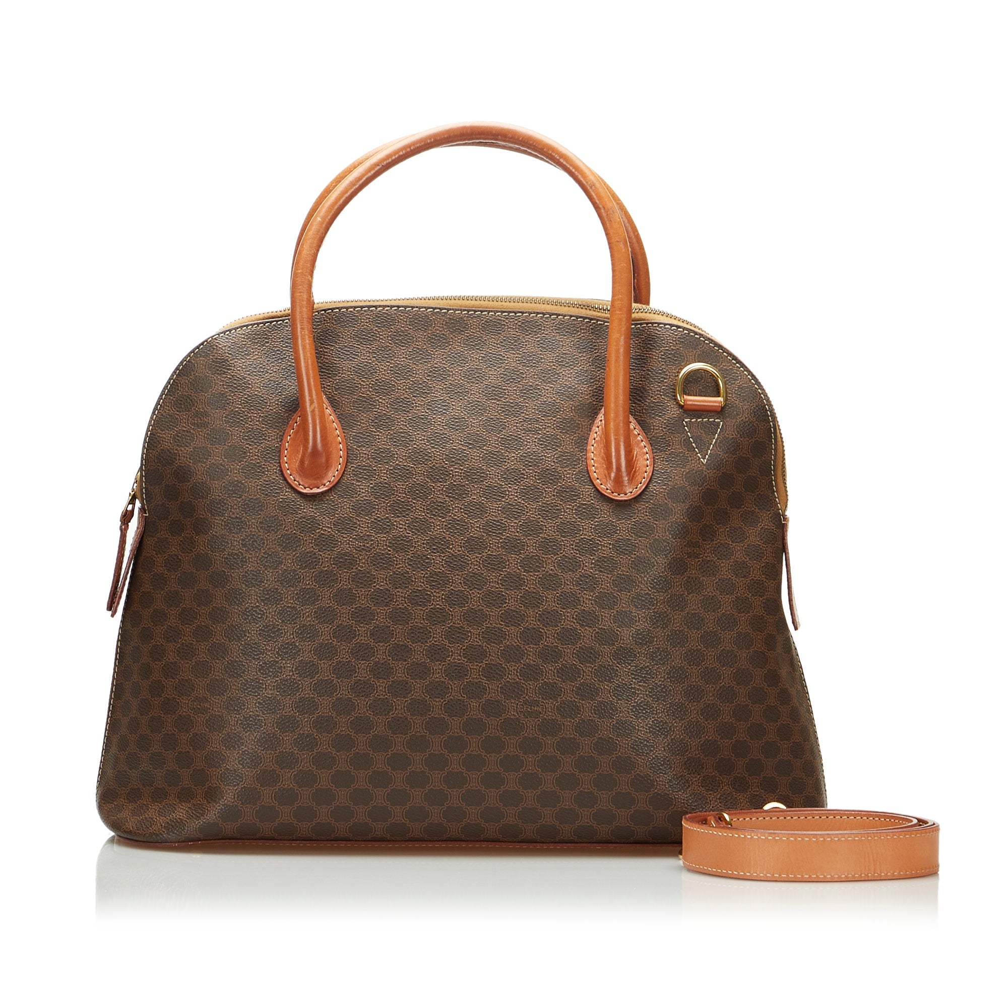 Celine Dome Brown Macadam Canvas