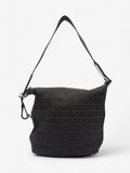Fendi Zucchino Shoulder Bag Black Canvas