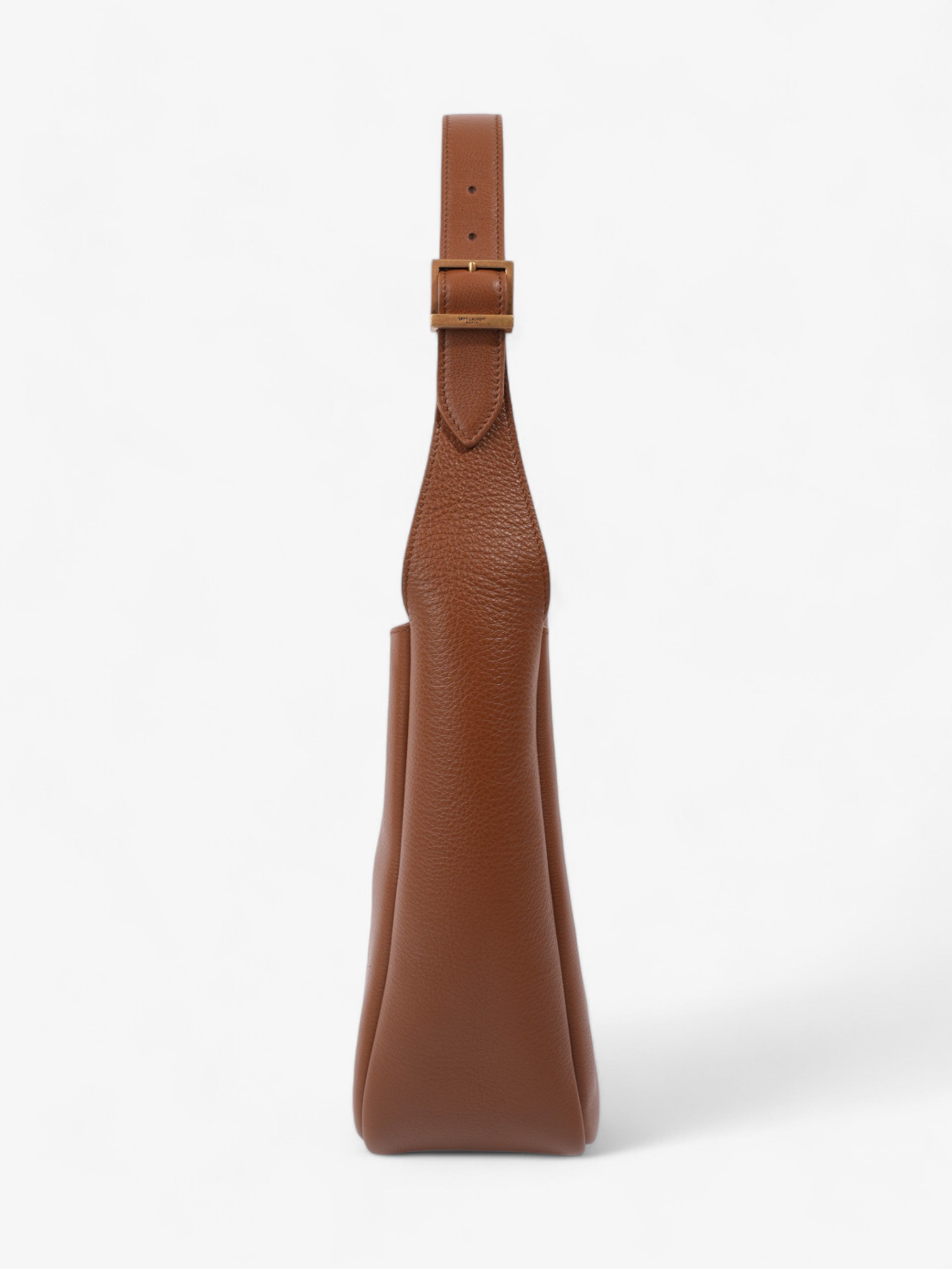 Saint Laurent Le 5 a 7 Hobo Brown Leather Small