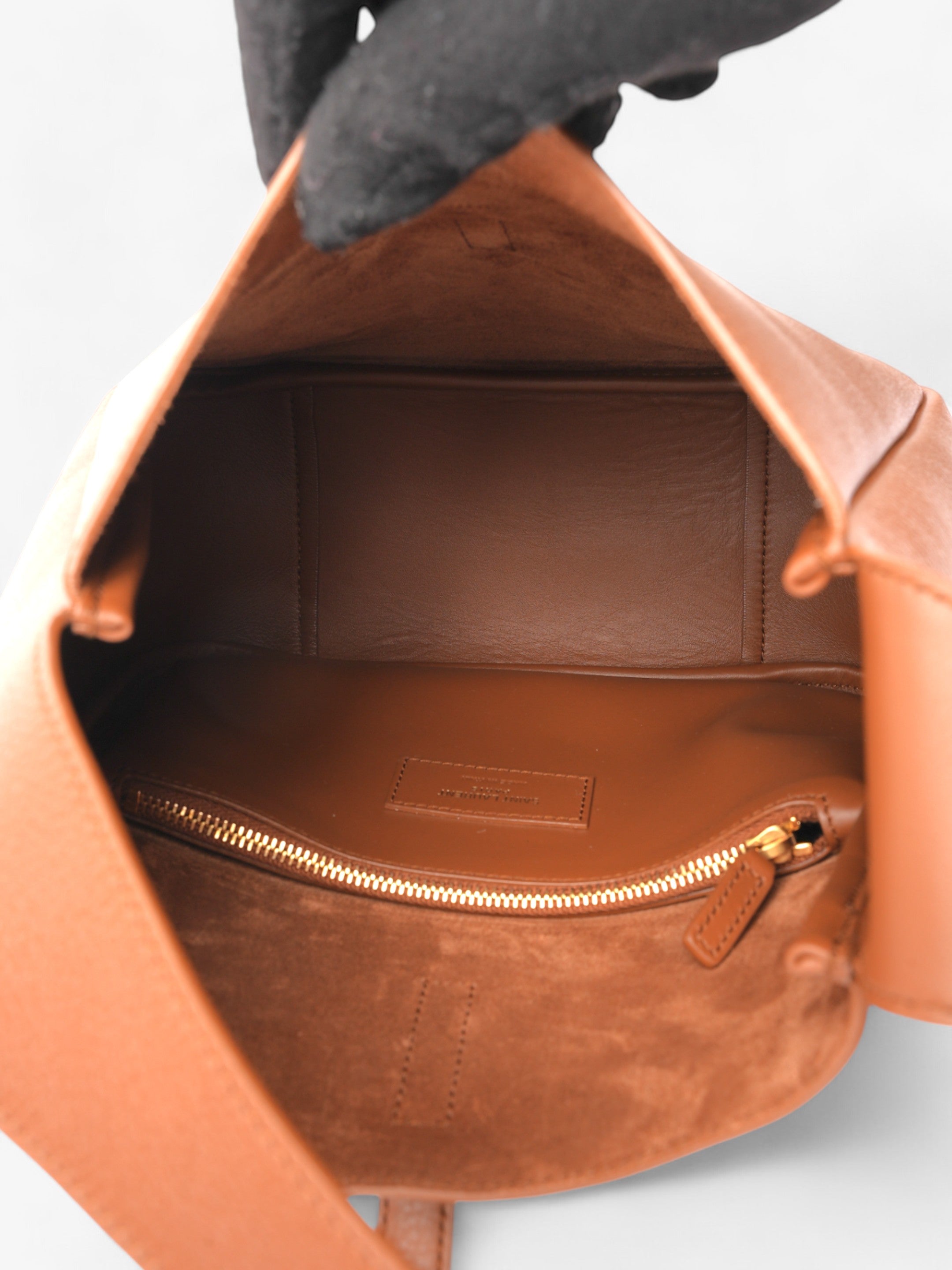 Saint Laurent Le 5 a 7 Hobo Brown Leather Small