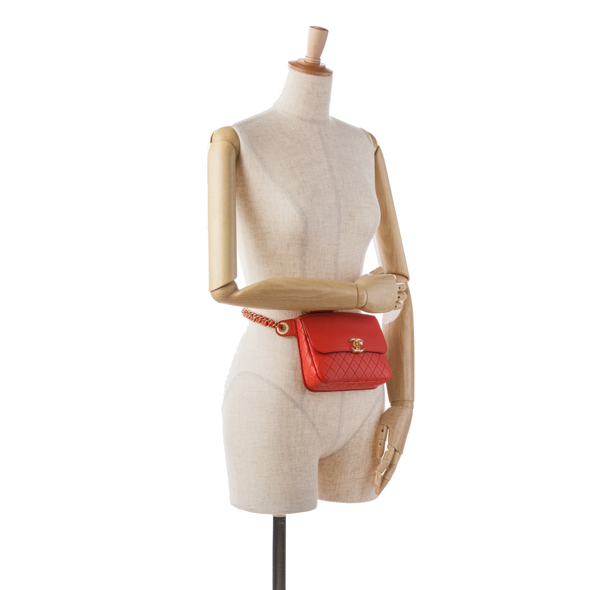 Chanel Cc Quilted Calfskin Flap Belt Bag And Coin Purse