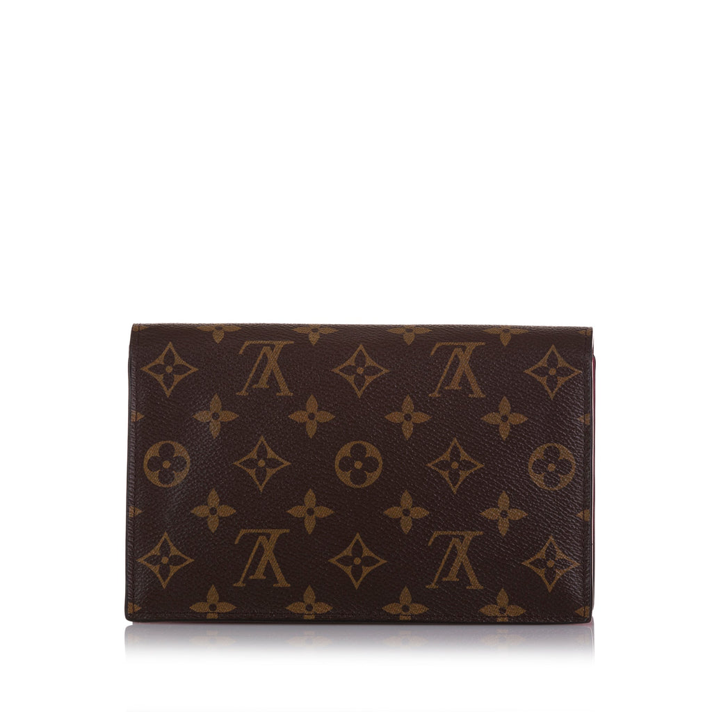 Brown Louis Vuitton Monogram Flore Wallet On Chain
