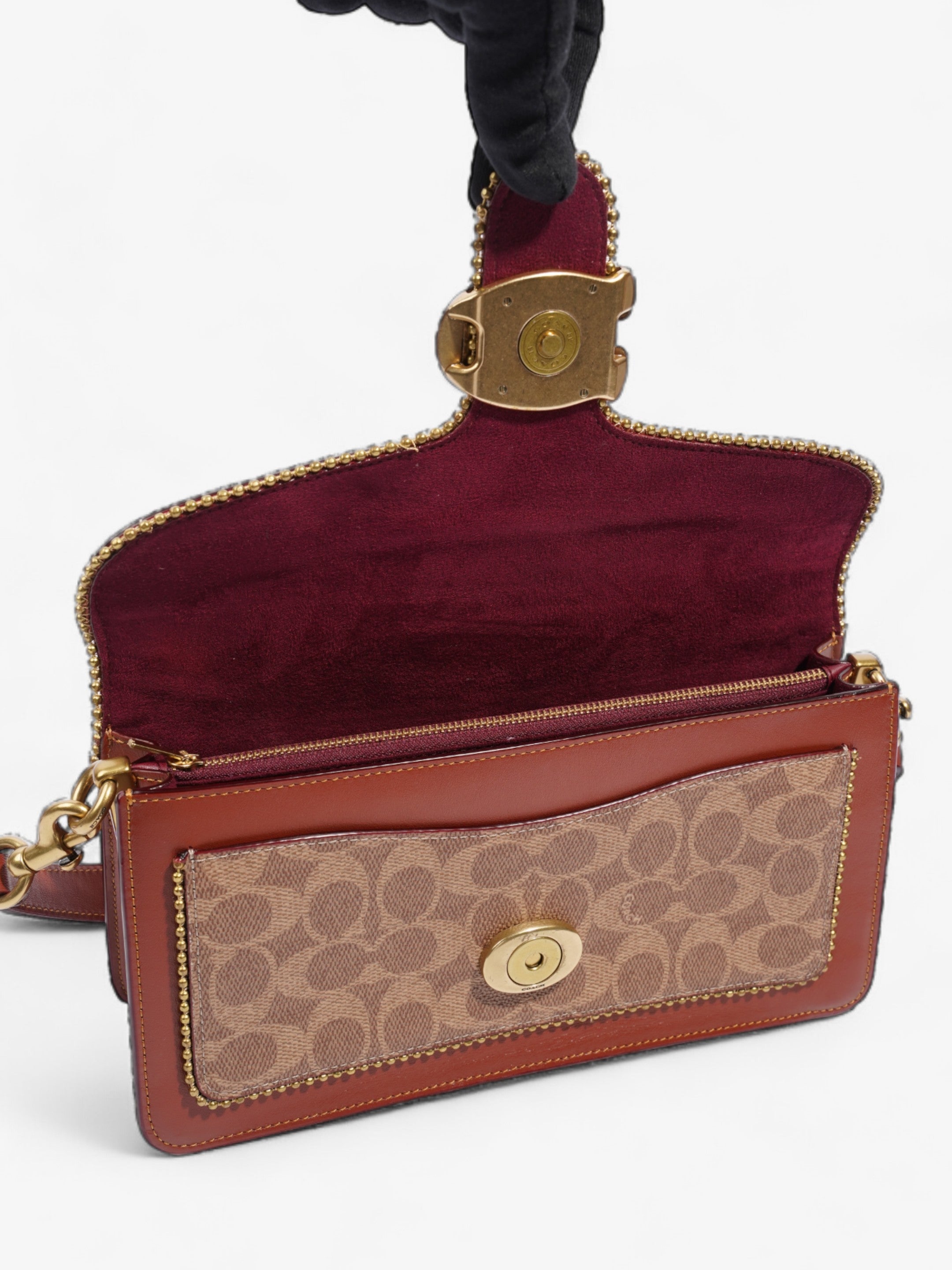 Coach Tabby Brown / Beige Leather 26