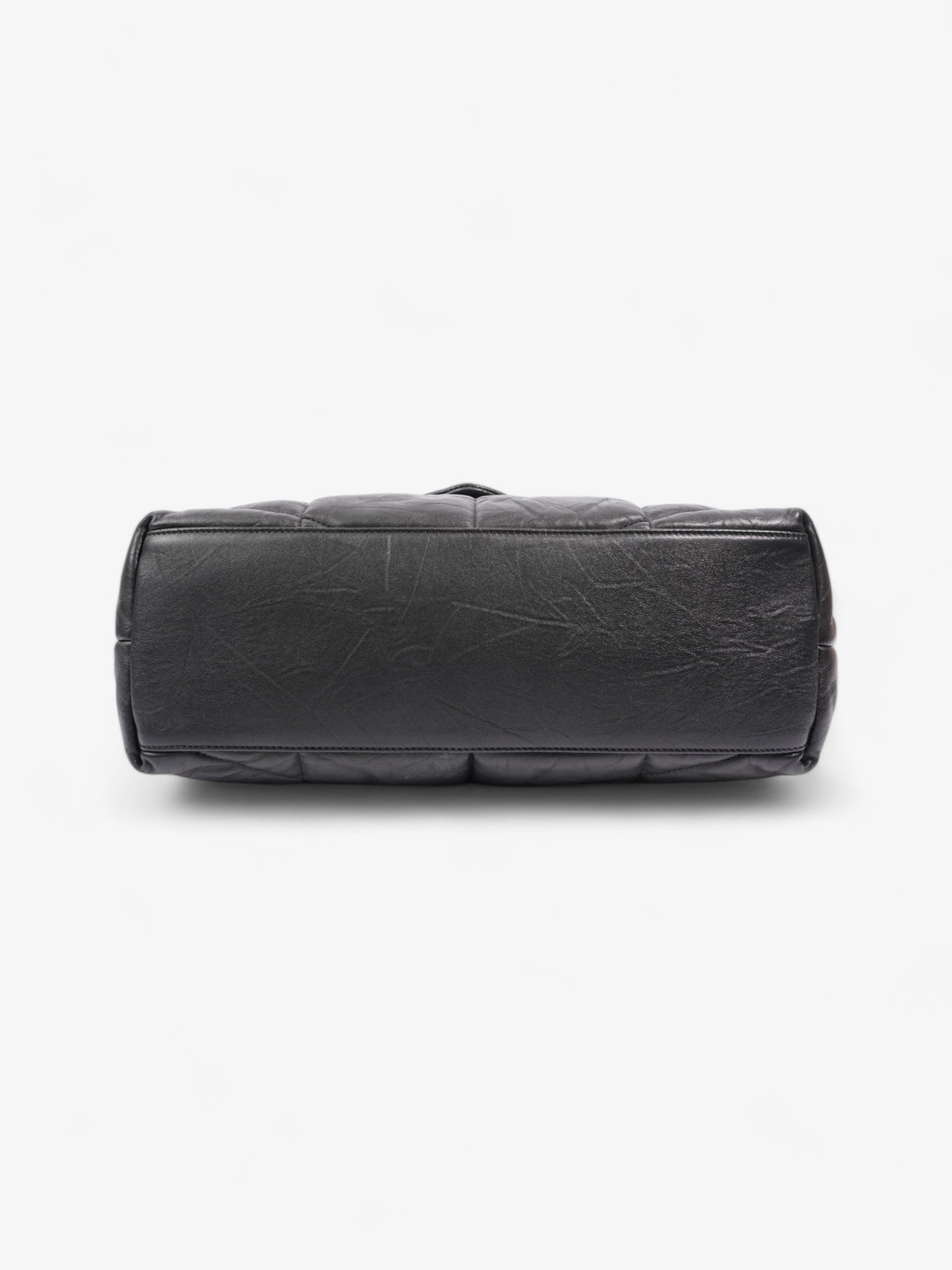 Saint Laurent Lou Lou Puffer Black Nappa Leather Large