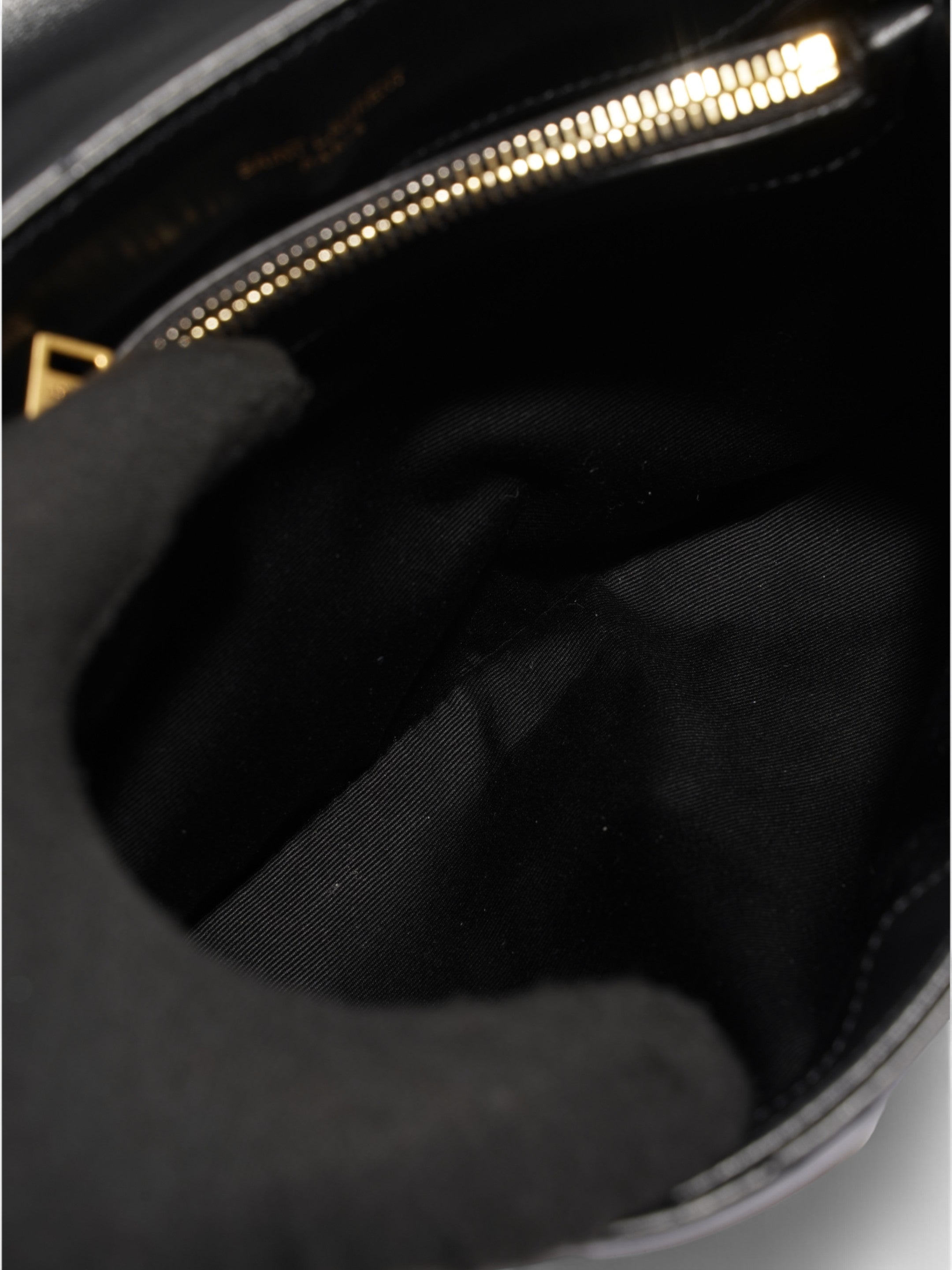 Saint Laurent LouLou Black Calfskin Leather Small