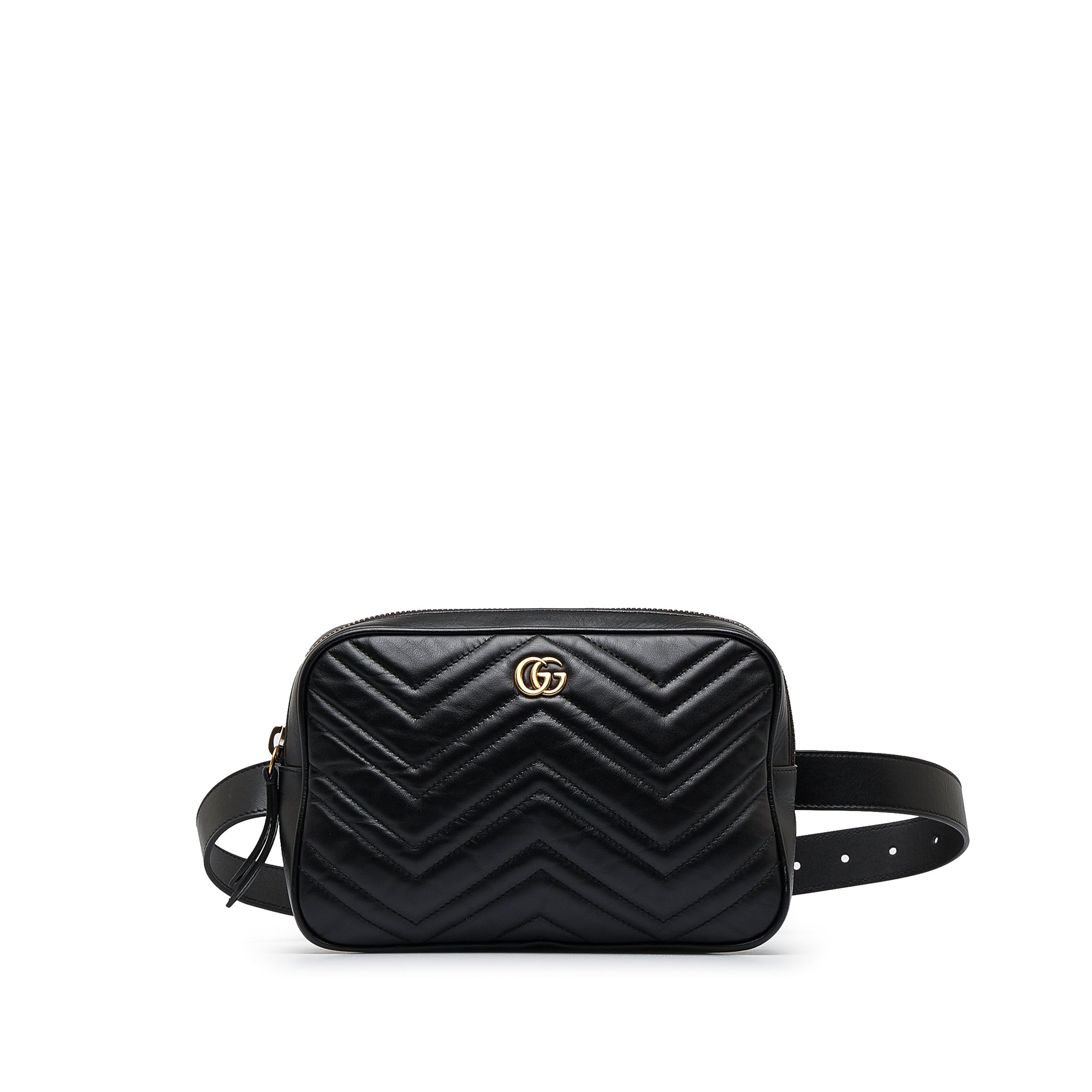 Gucci GG Marmont Square Belt Bag Black MatelassÃƒÆ’Ã‚Â©