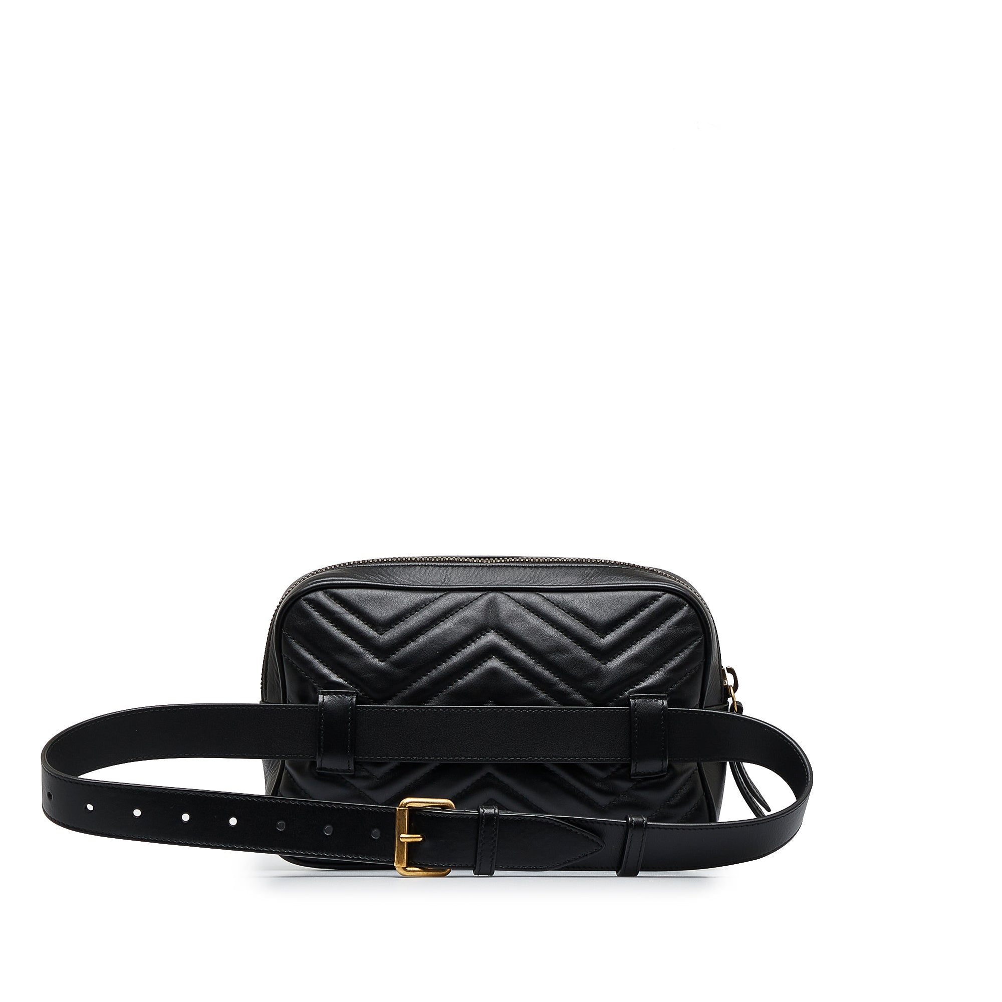 Gucci GG Marmont Square Belt Bag Black MatelassÃƒÆ’Ã‚Â©