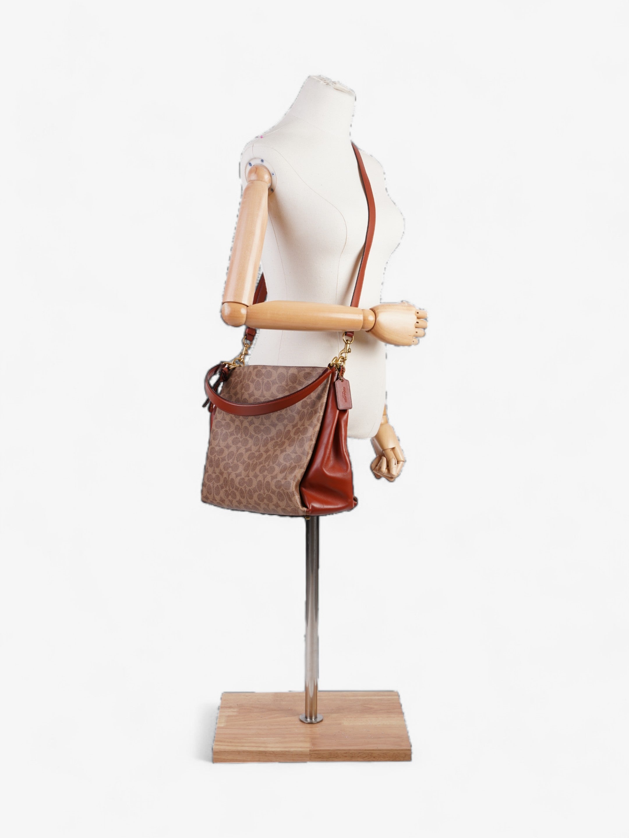Coach Willow Brown / Beige Coated Canvas