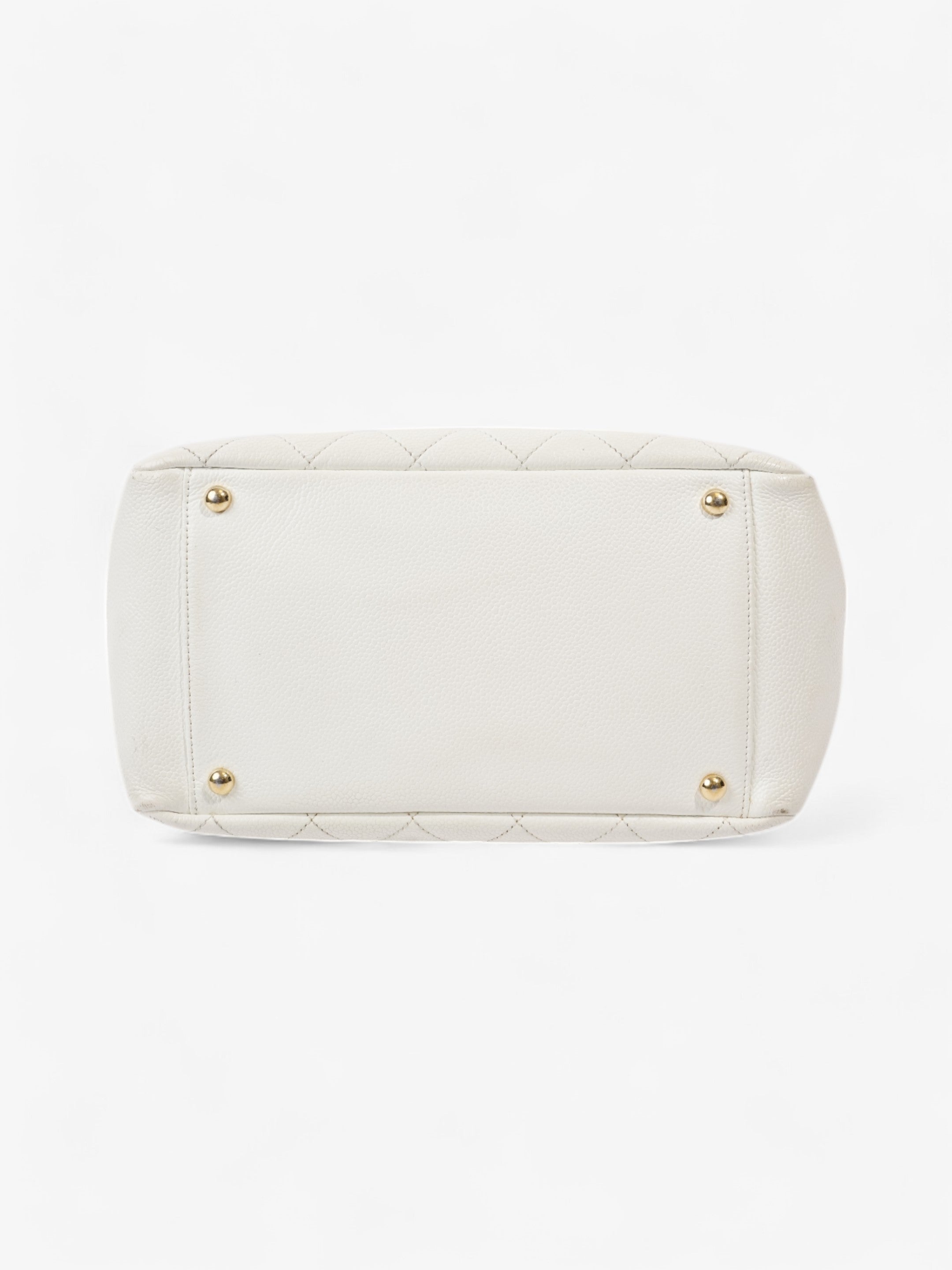 Chanel Timeless Tote White Caviar Leather Petite