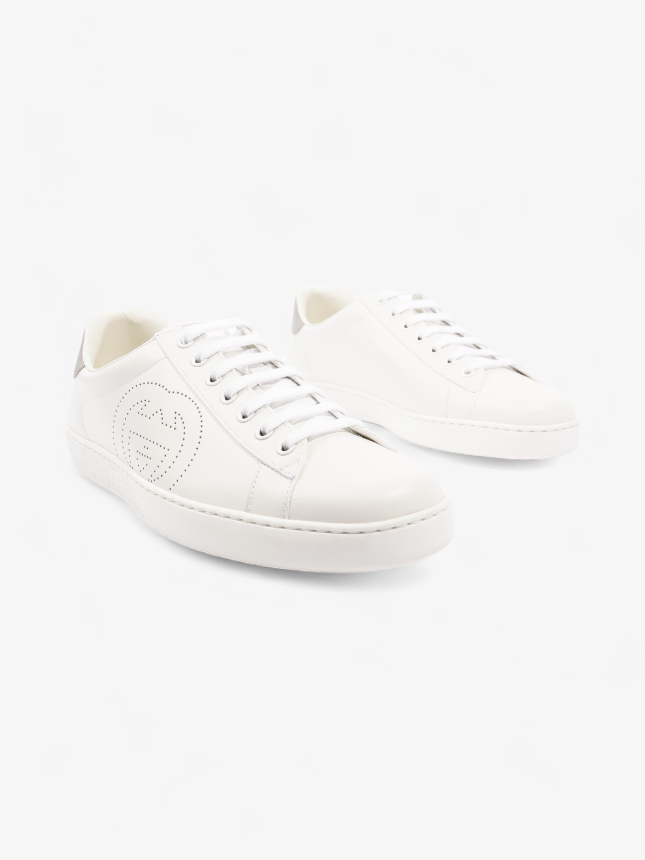 Gucci Interlocking G Sneaker White Leather EU 43.5 UK 9.5