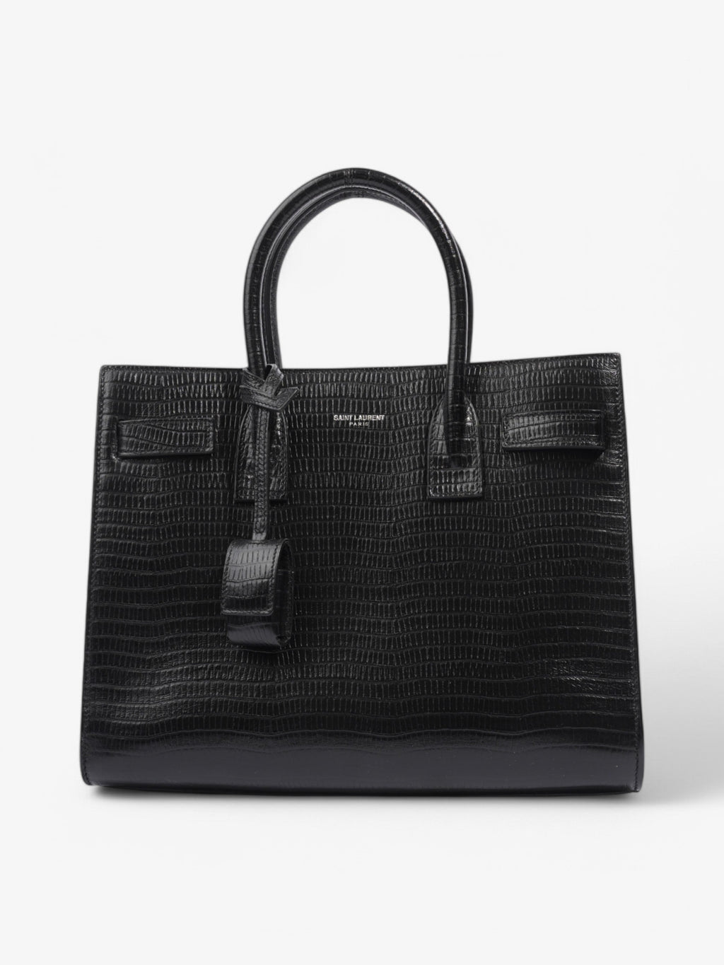 Saint Laurent Sac de Jour Black Crocodile Leather Small