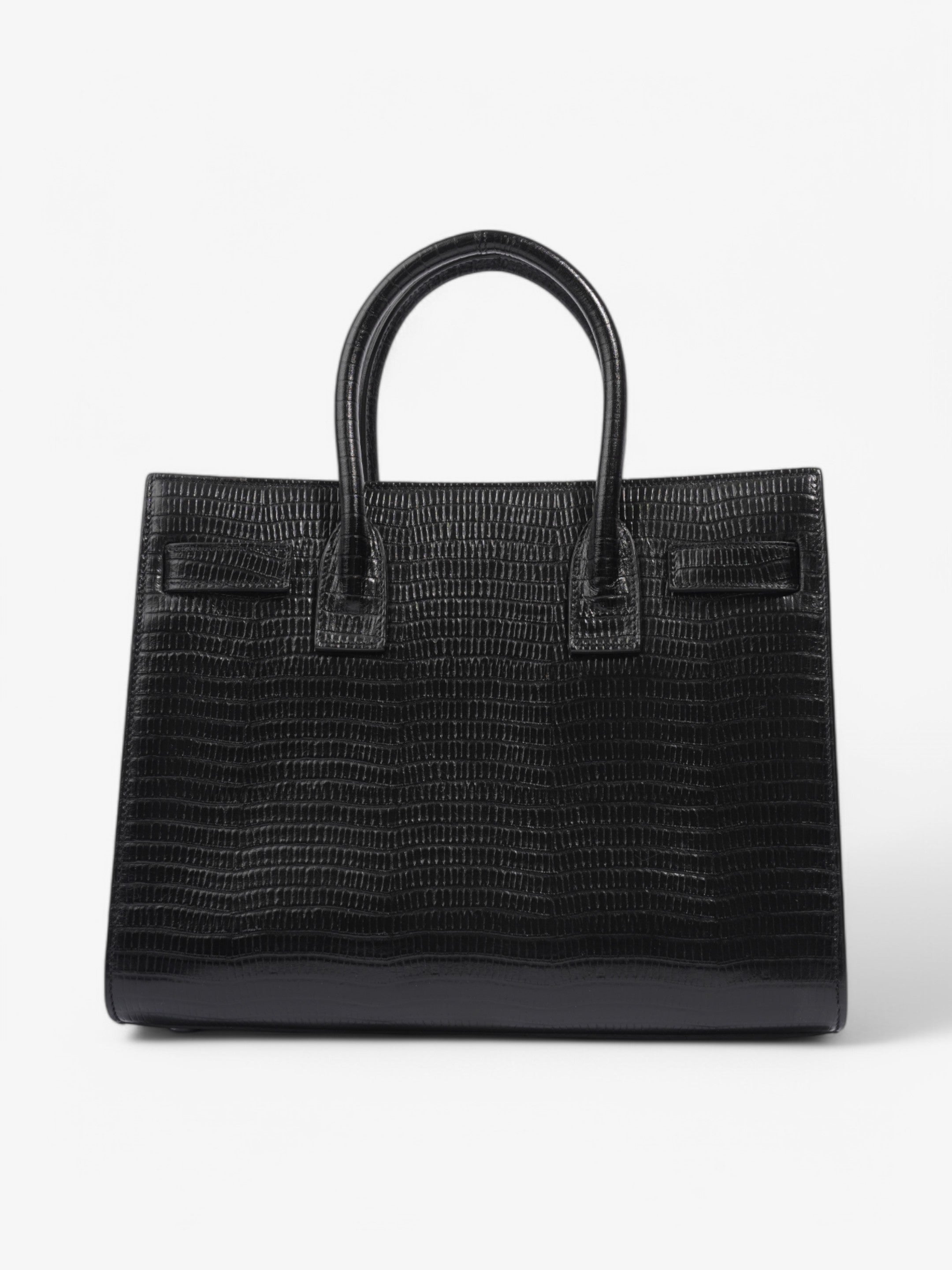 Saint Laurent Sac de Jour Black Crocodile Leather Small