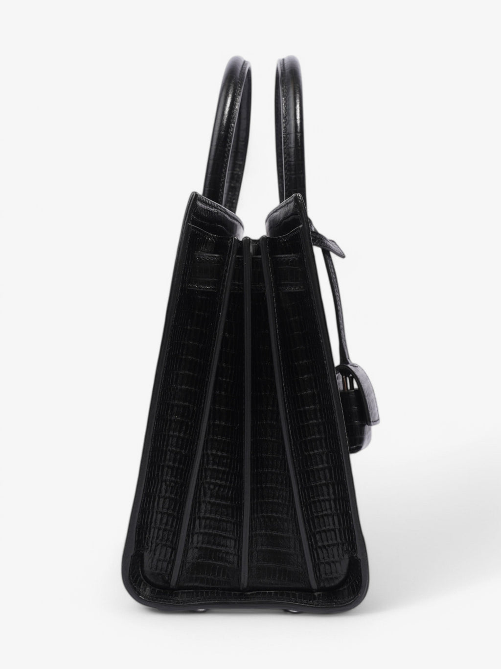 Saint Laurent Sac de Jour Black Crocodile Leather Small