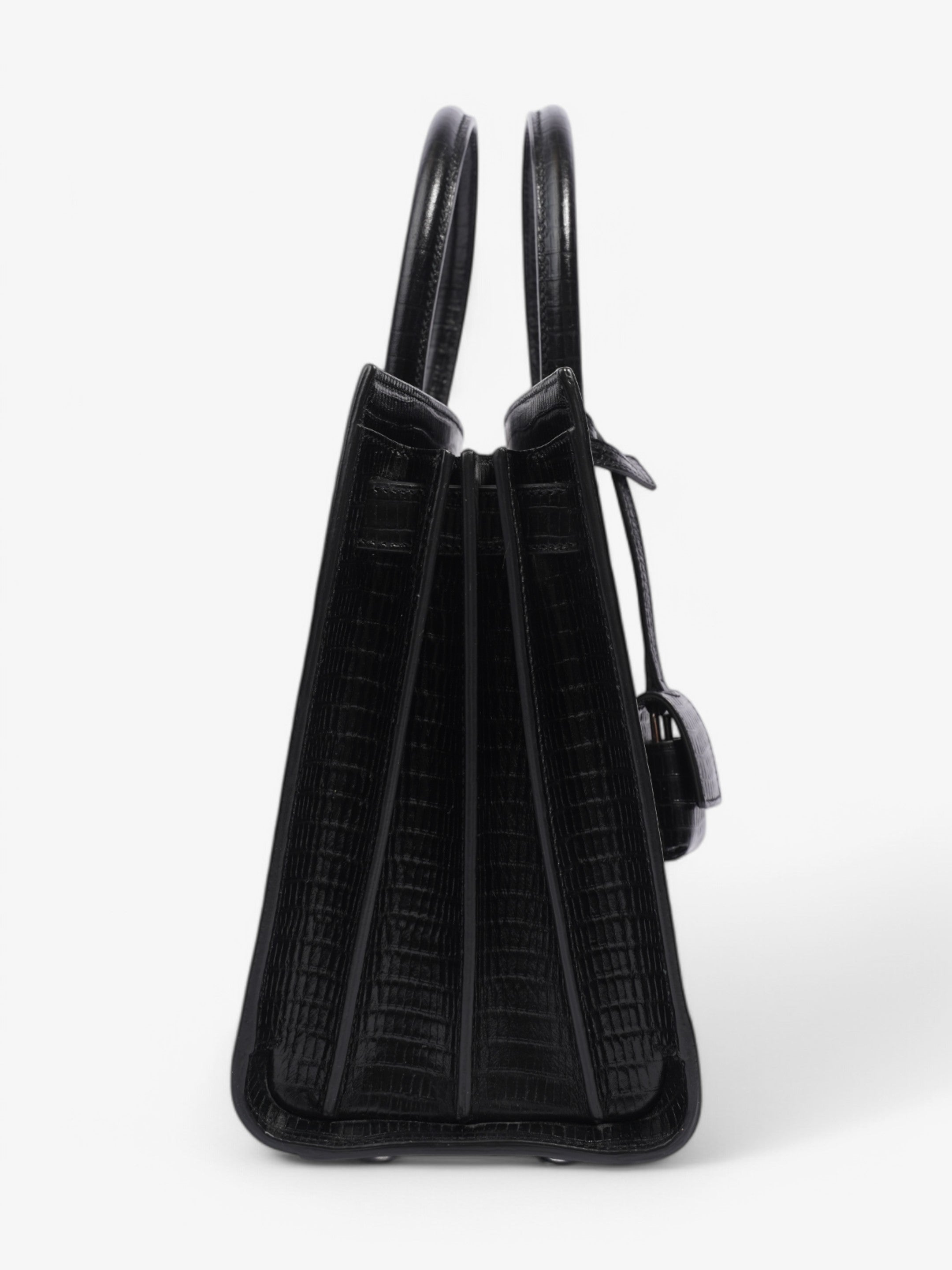 Saint Laurent Sac de Jour Black Crocodile Leather Small