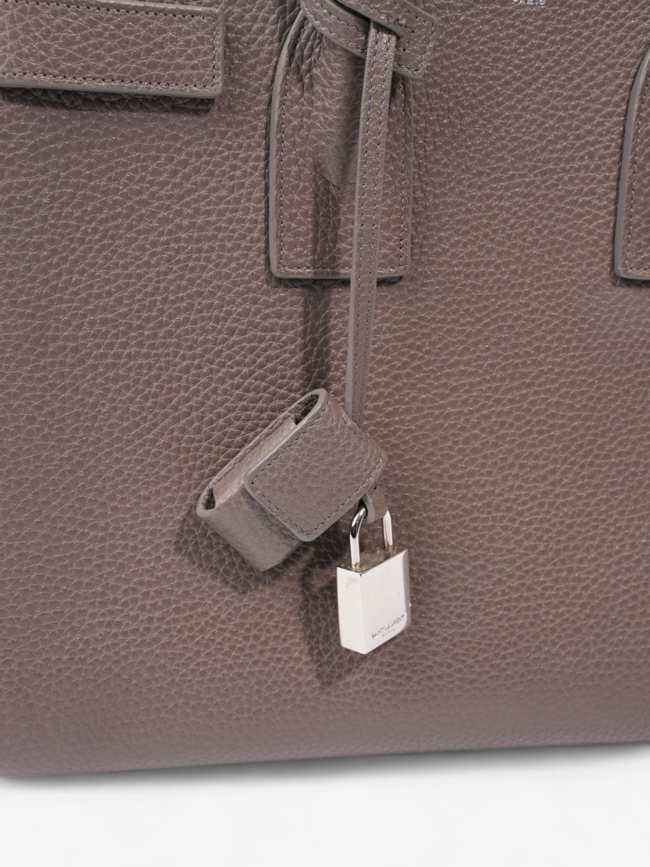 Saint Laurent Sac De Jour Grey Grained Leather Small