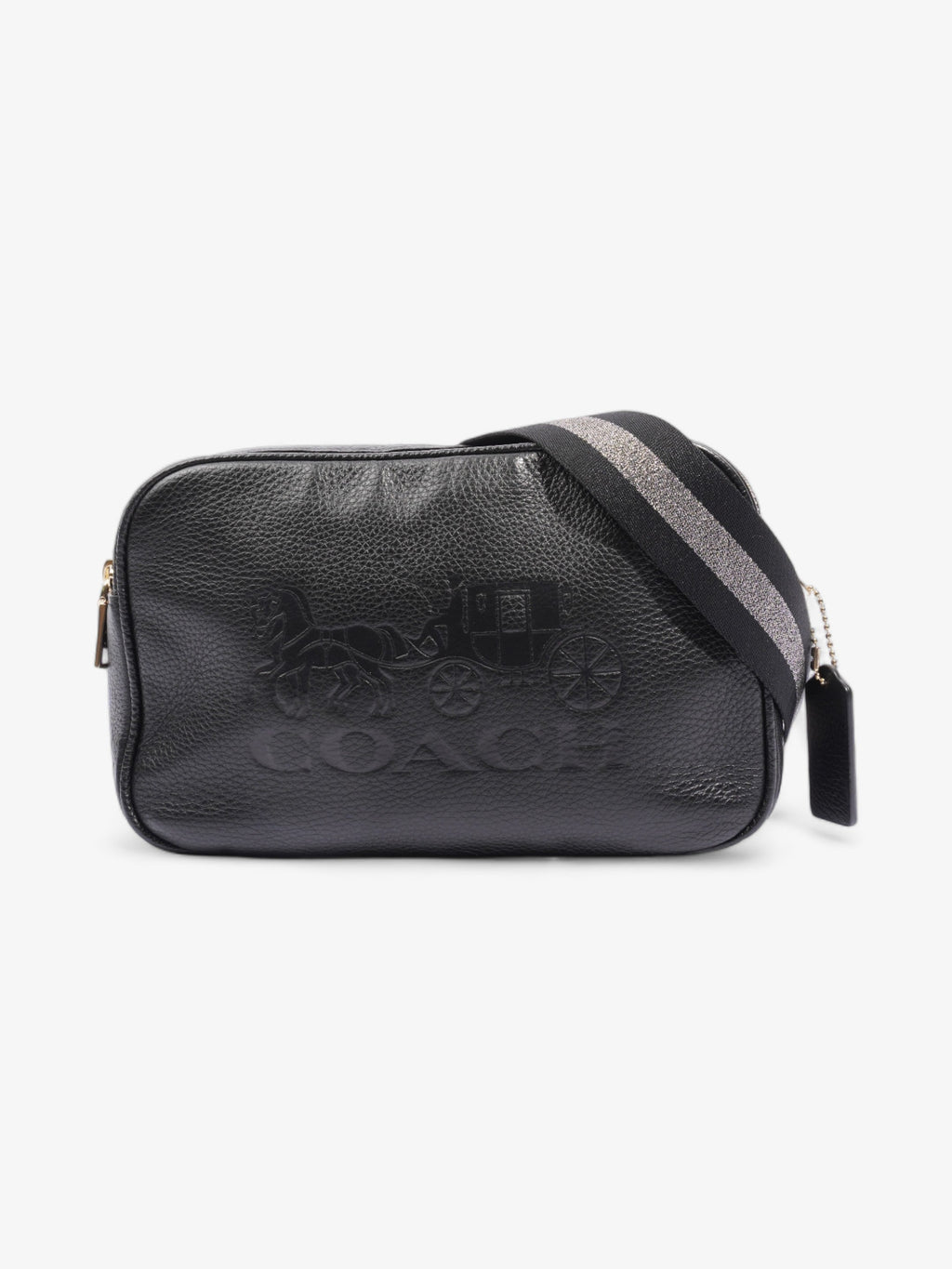Coach Jes Carriage Logo Black Leather