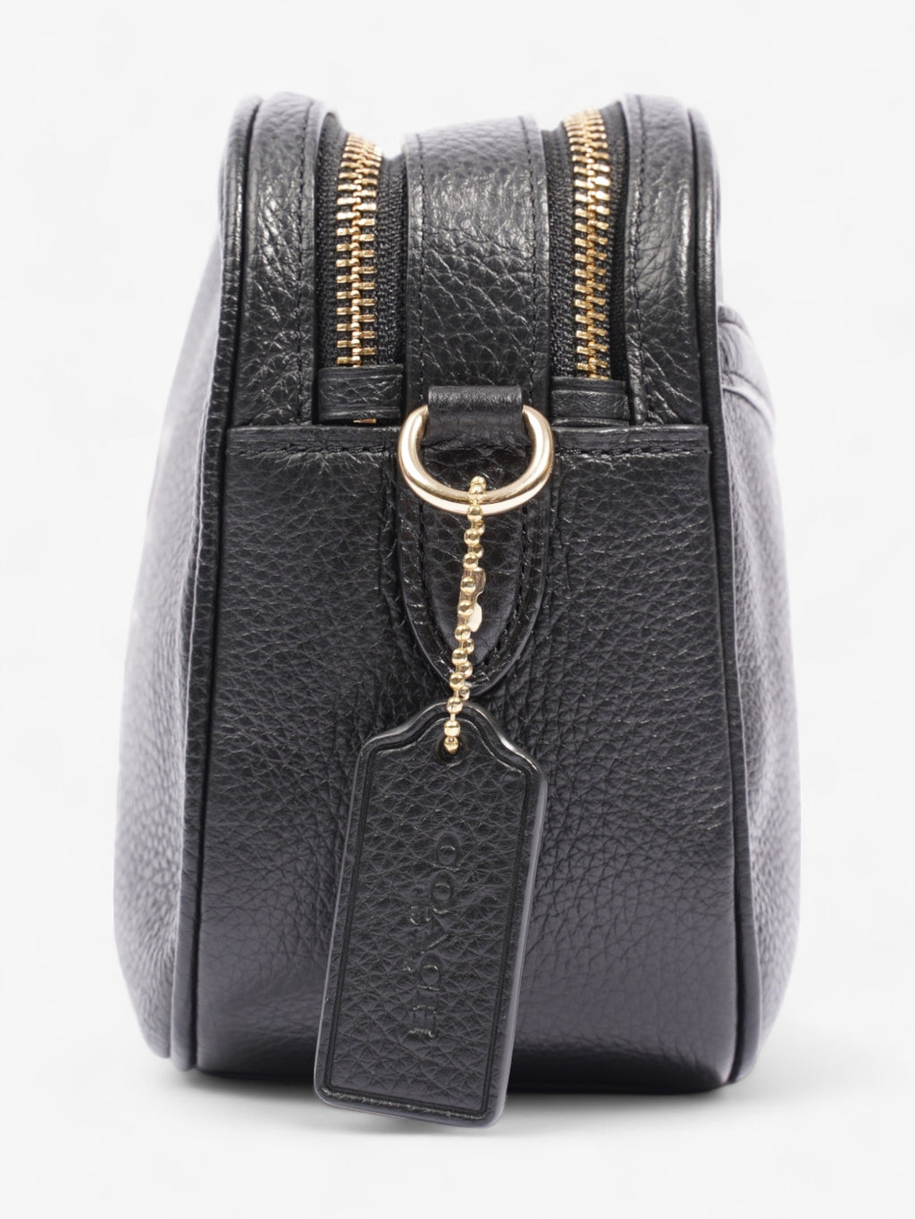 Coach Jes Carriage Logo Black Leather