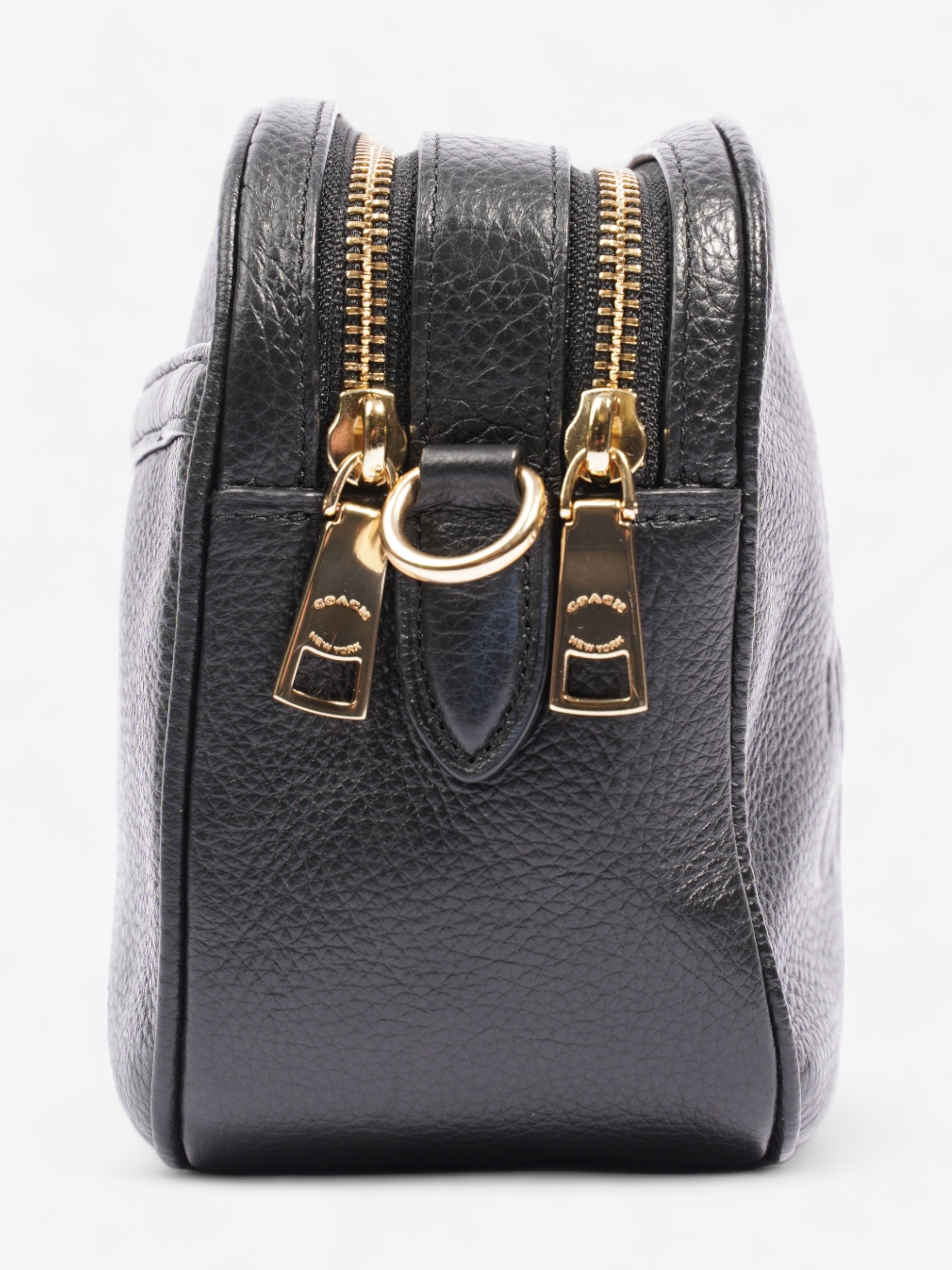 Coach Jes Carriage Logo Black Leather