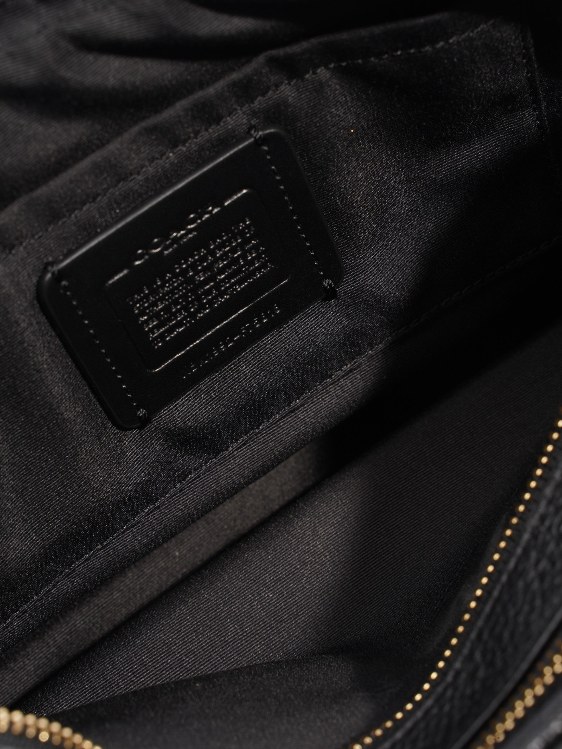 Coach Jes Carriage Logo Black Leather