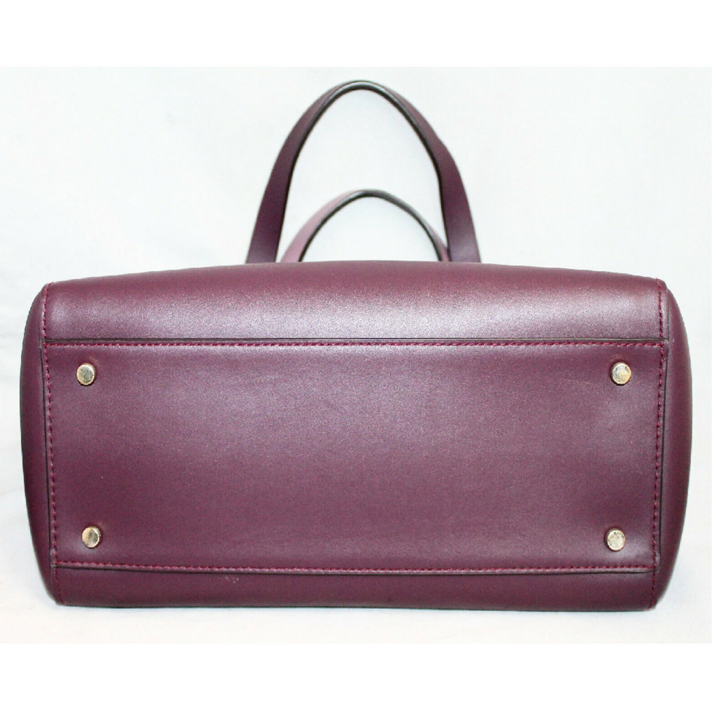 KATE SPADE NEW YORK Deep Purple Plum Putnam Drive Small Nelle Leather Tote Bag and Deep Plum Purple Braylon Putnam Drive Wallet