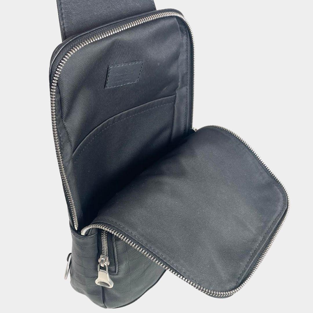 LOUIS VUITTON Leather Avenue Sling Infini Onyx