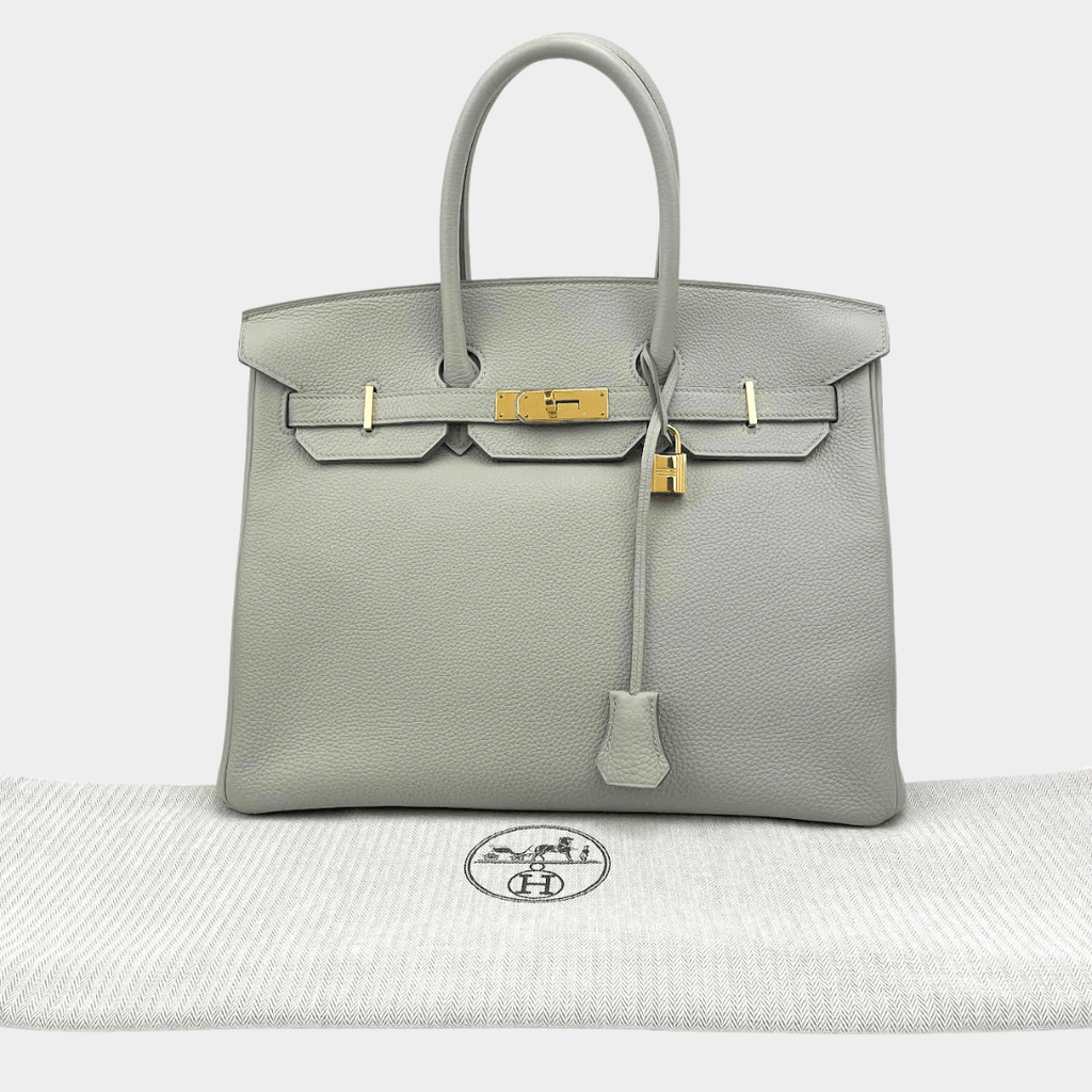 HERMÃƒÆ’Ã‹â€ S Togo Birkin 35 Gris Perle Pearl Gray w/Gold