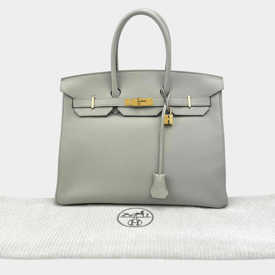 HERMÃƒÆ’Ã‹â€ S Togo Birkin 35 Gris Perle Pearl Gray w/Gold