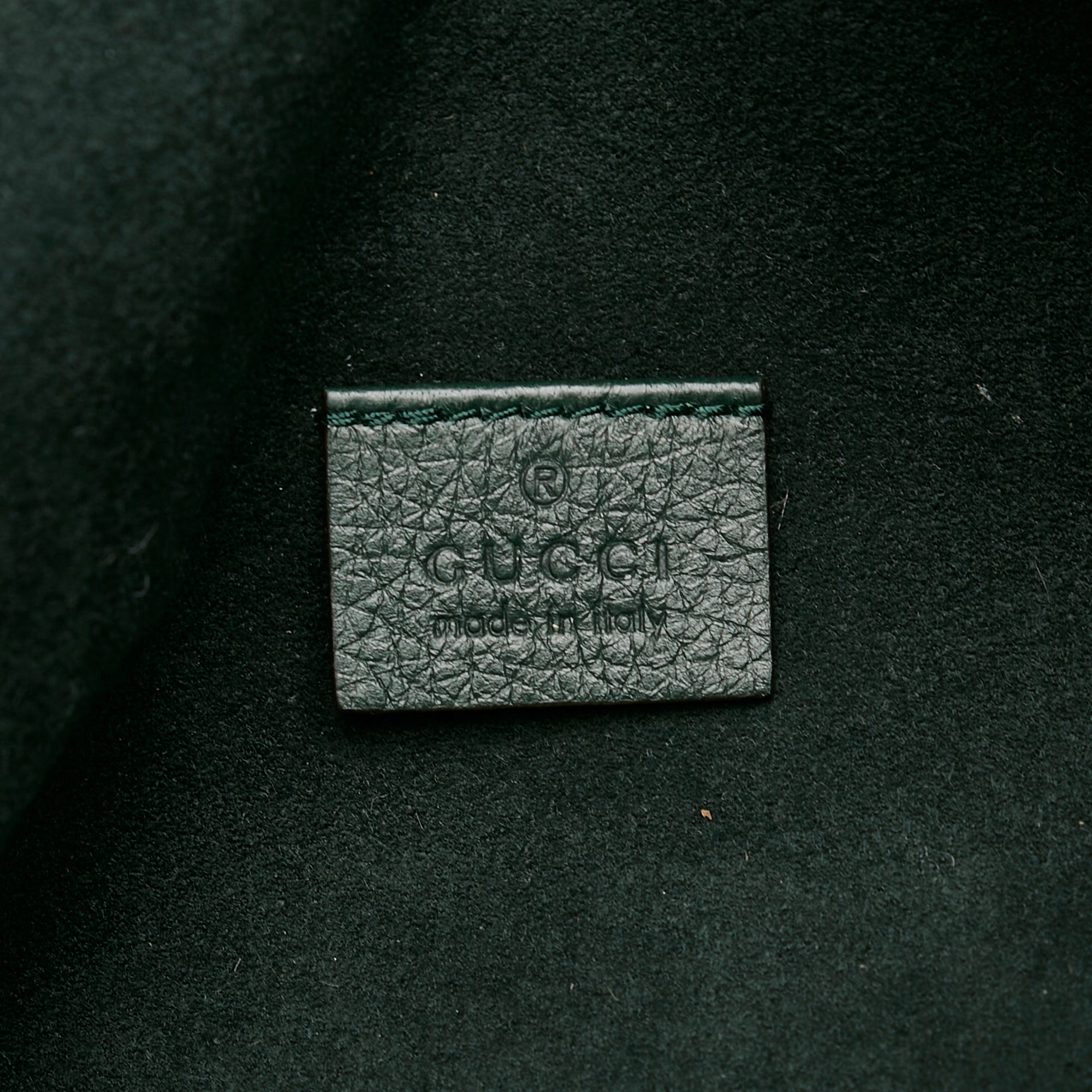 Gucci Web Belt Bag Green Crystal Embellished Leather