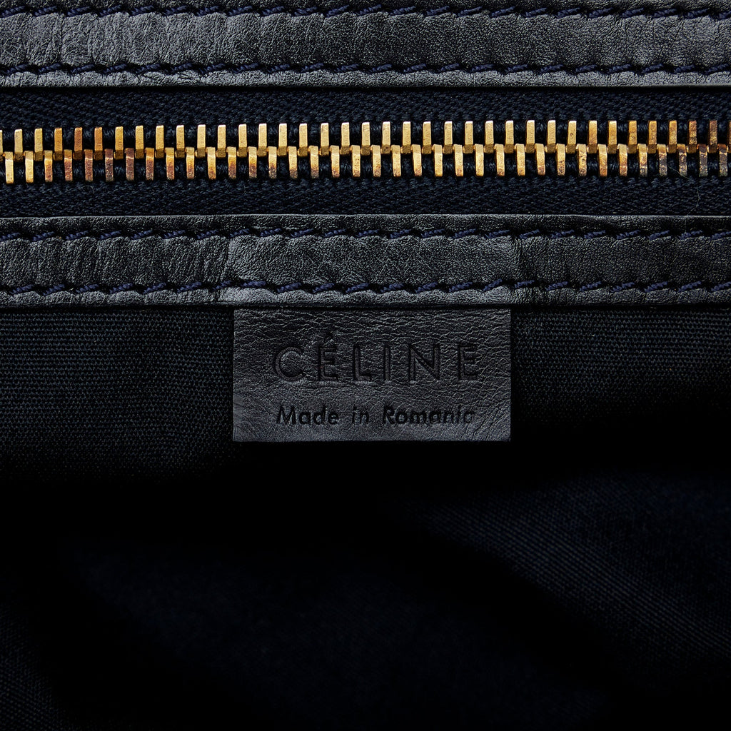 Black Celine Leather Tote Bag