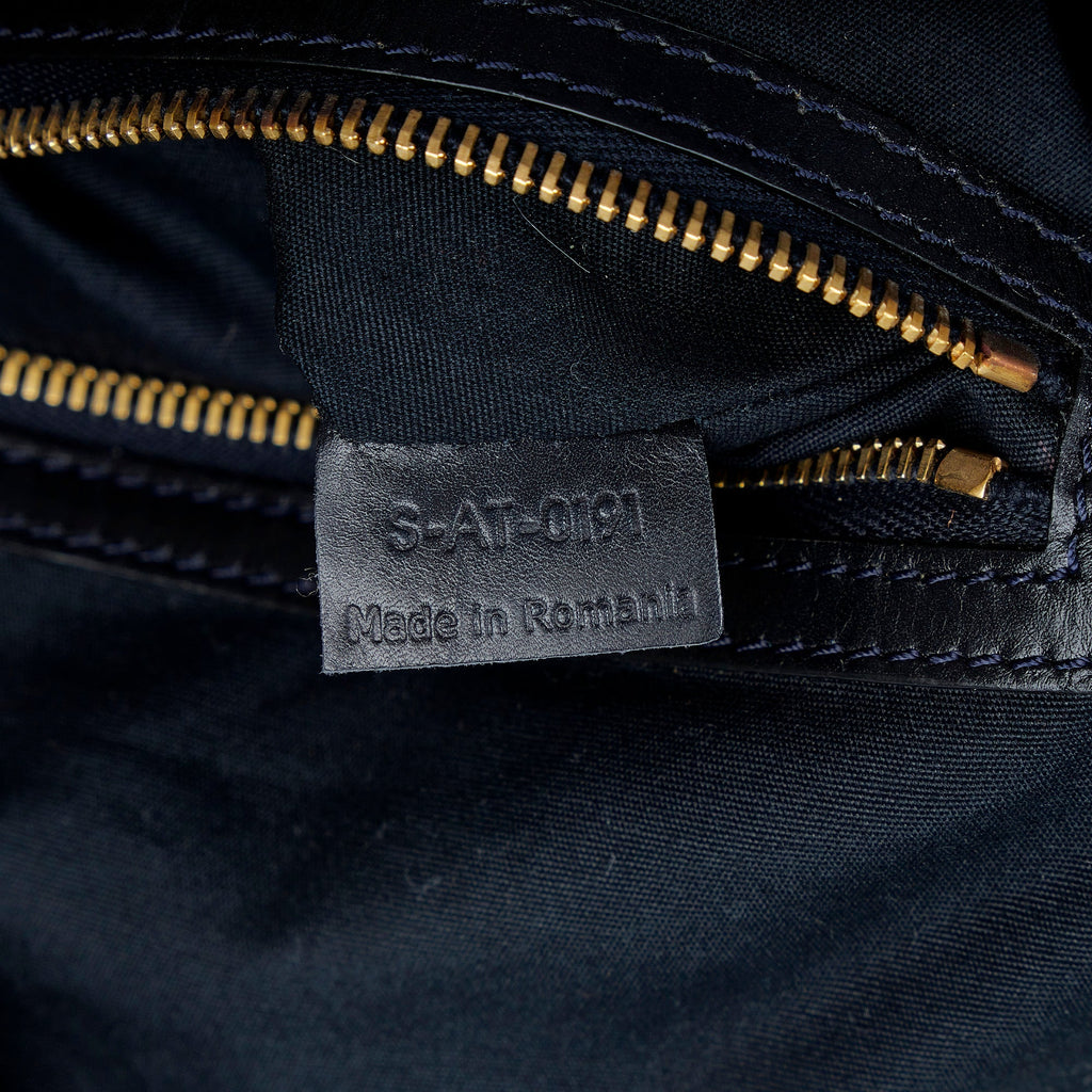 Black Celine Leather Tote Bag