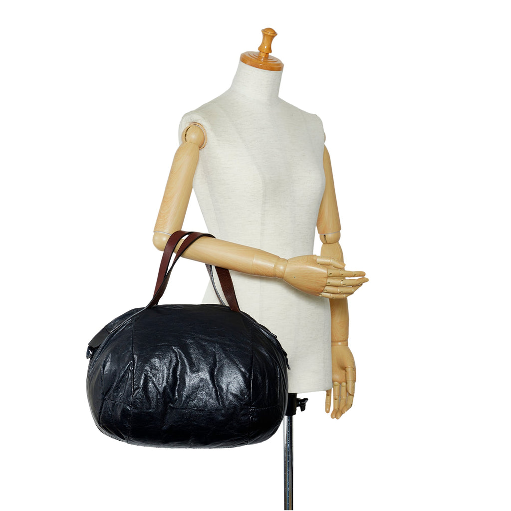 Black Celine Leather Tote Bag