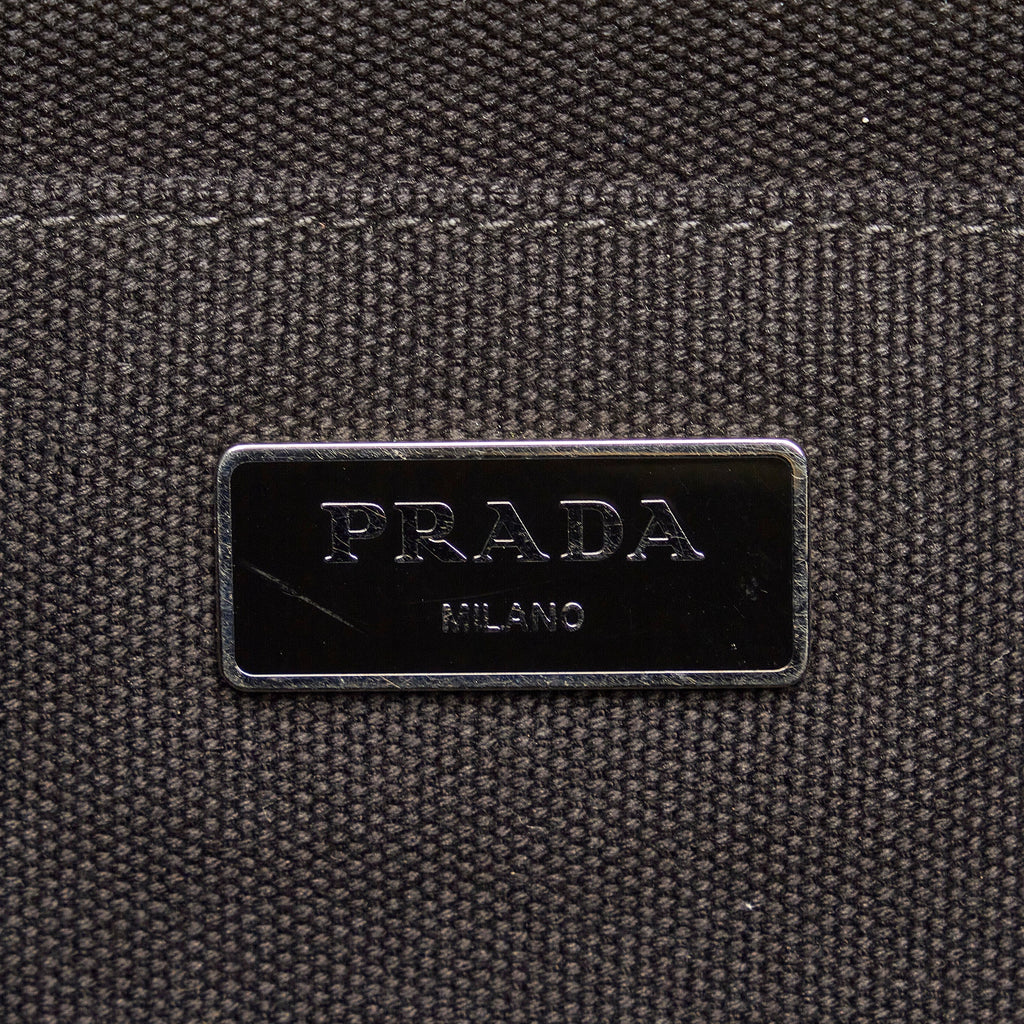 Blue Prada Canapa Camouflage Tote