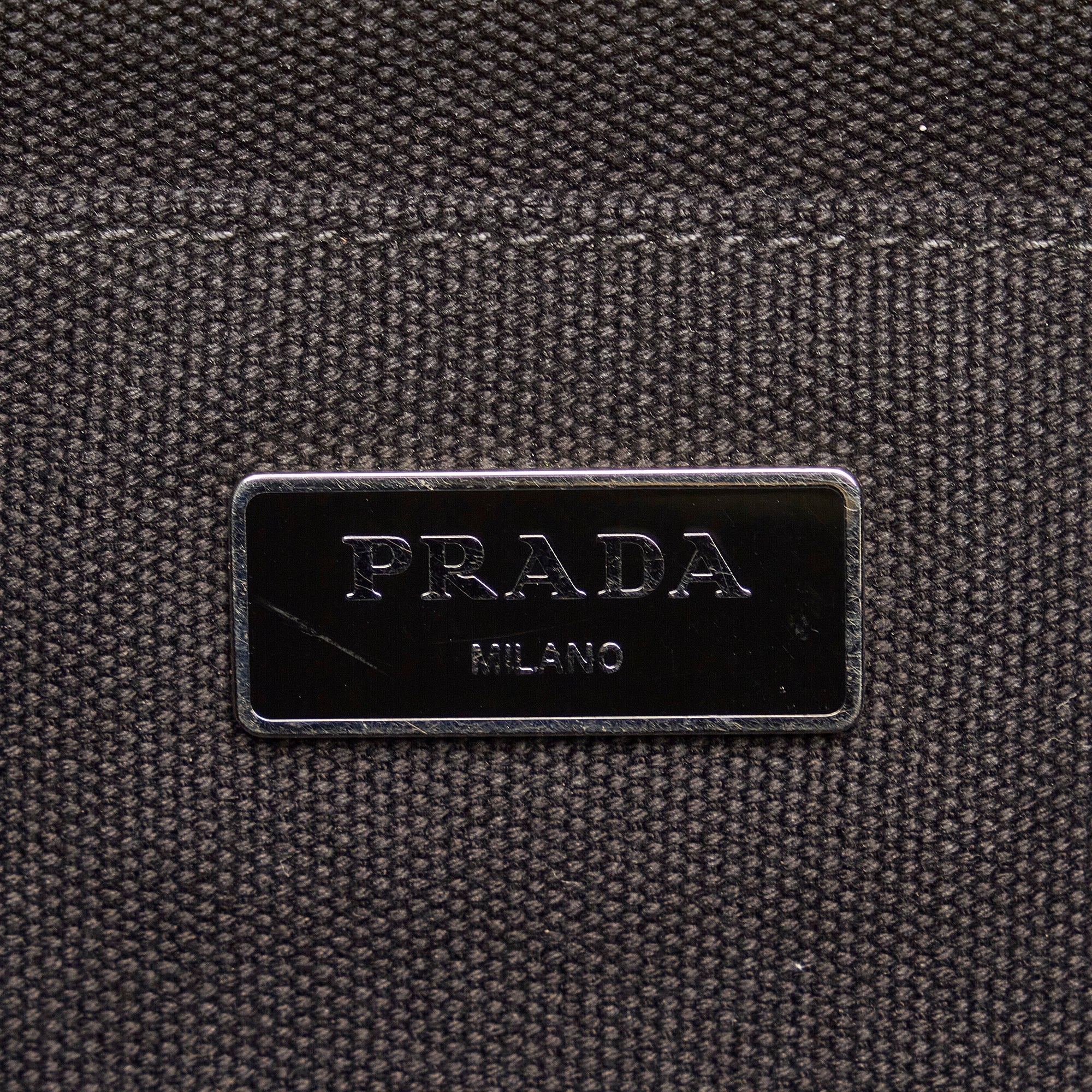 Blue Prada Canapa Camouflage Tote