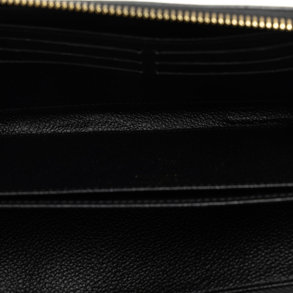 Black Louis Vuitton Monogram Empreinte Zippy Wallet