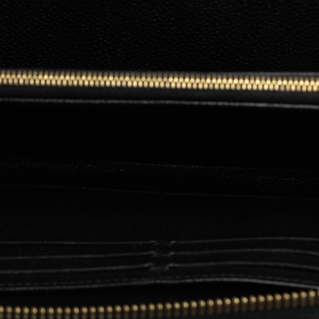 Black Louis Vuitton Monogram Empreinte Zippy Wallet