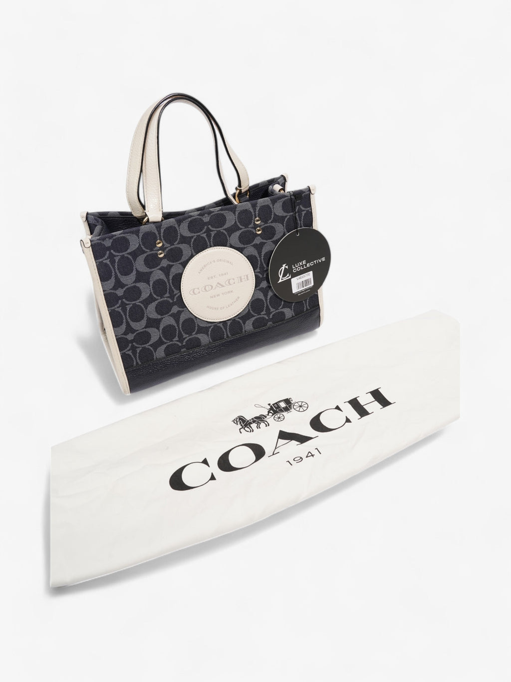 Coach Dempsey Carryall Denim / White Denim