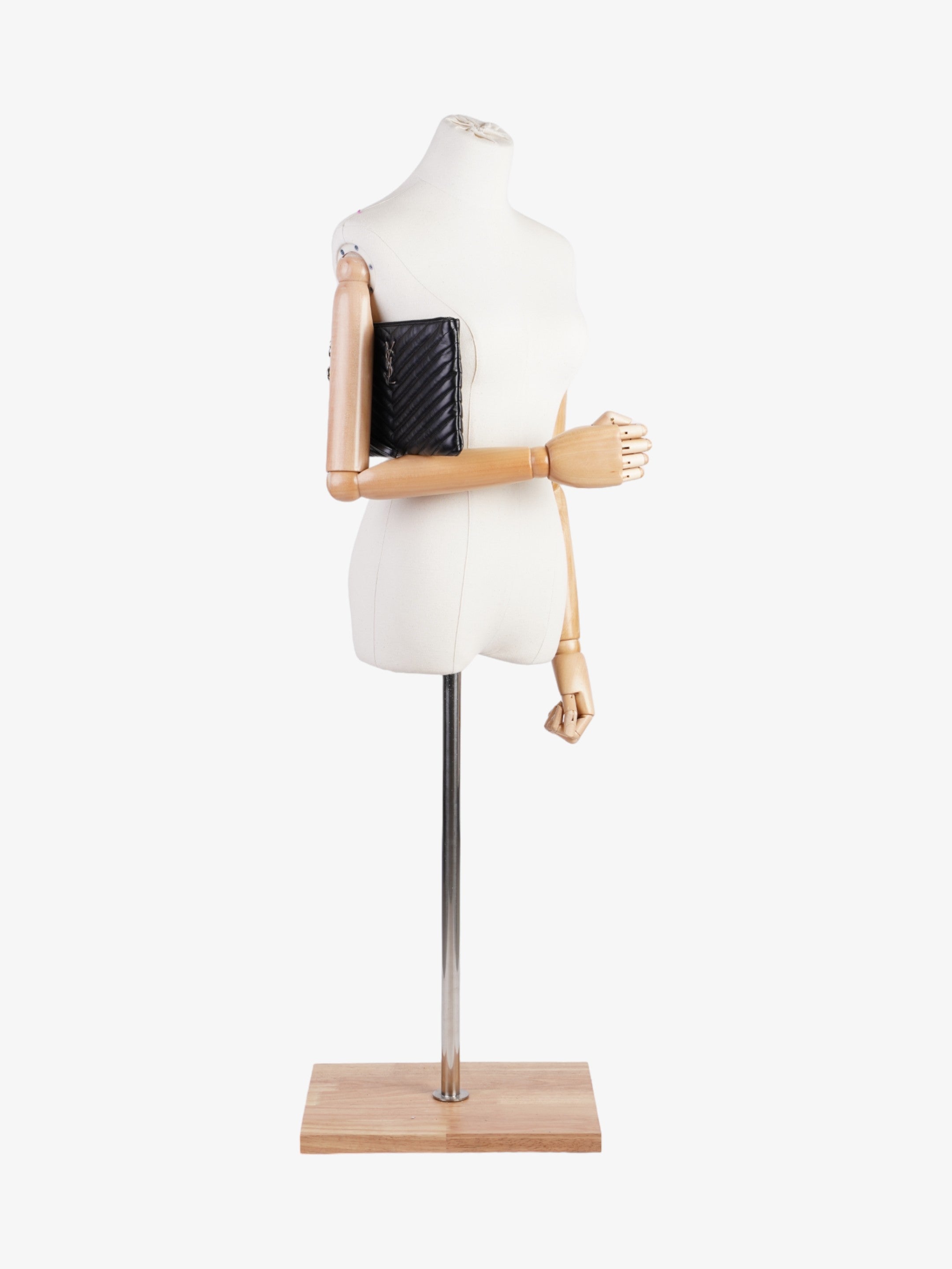 Saint Laurent Cassandre Pouch Black Matelasse Leather