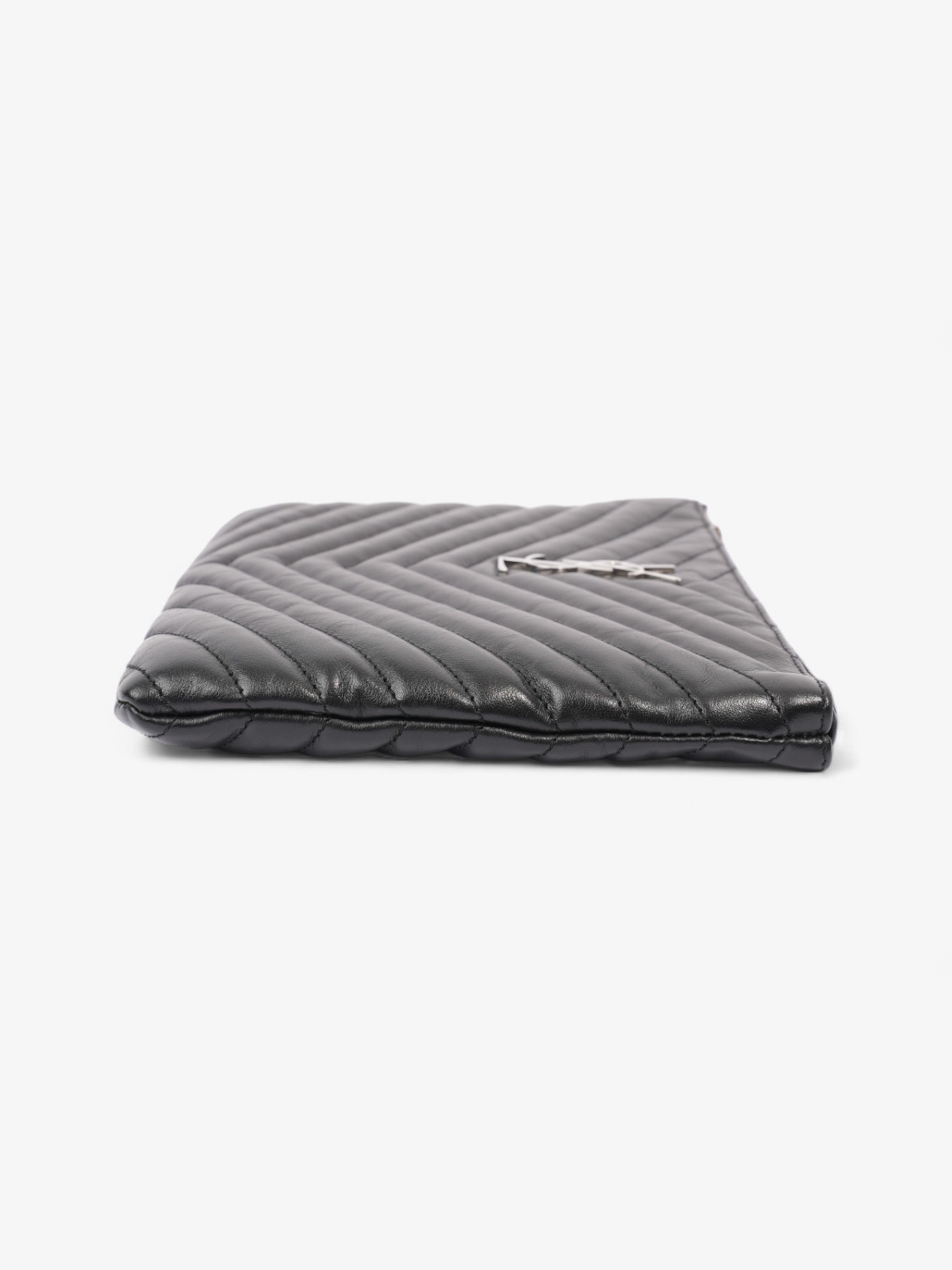 Saint Laurent Cassandre Pouch Black Matelasse Leather