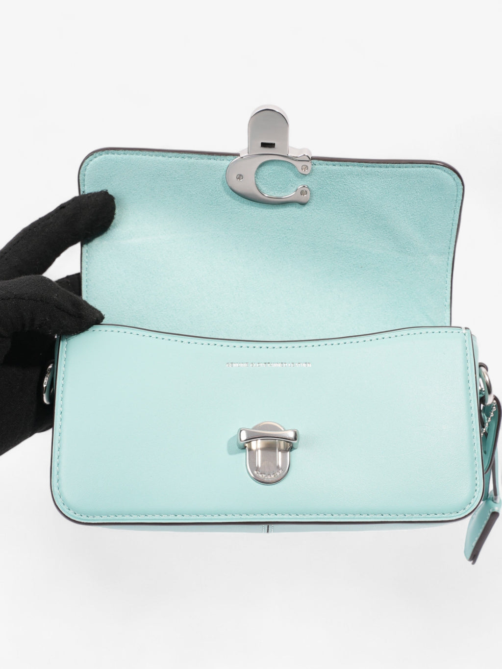 Coach Studio Baguette Turquoise Blue  Leather