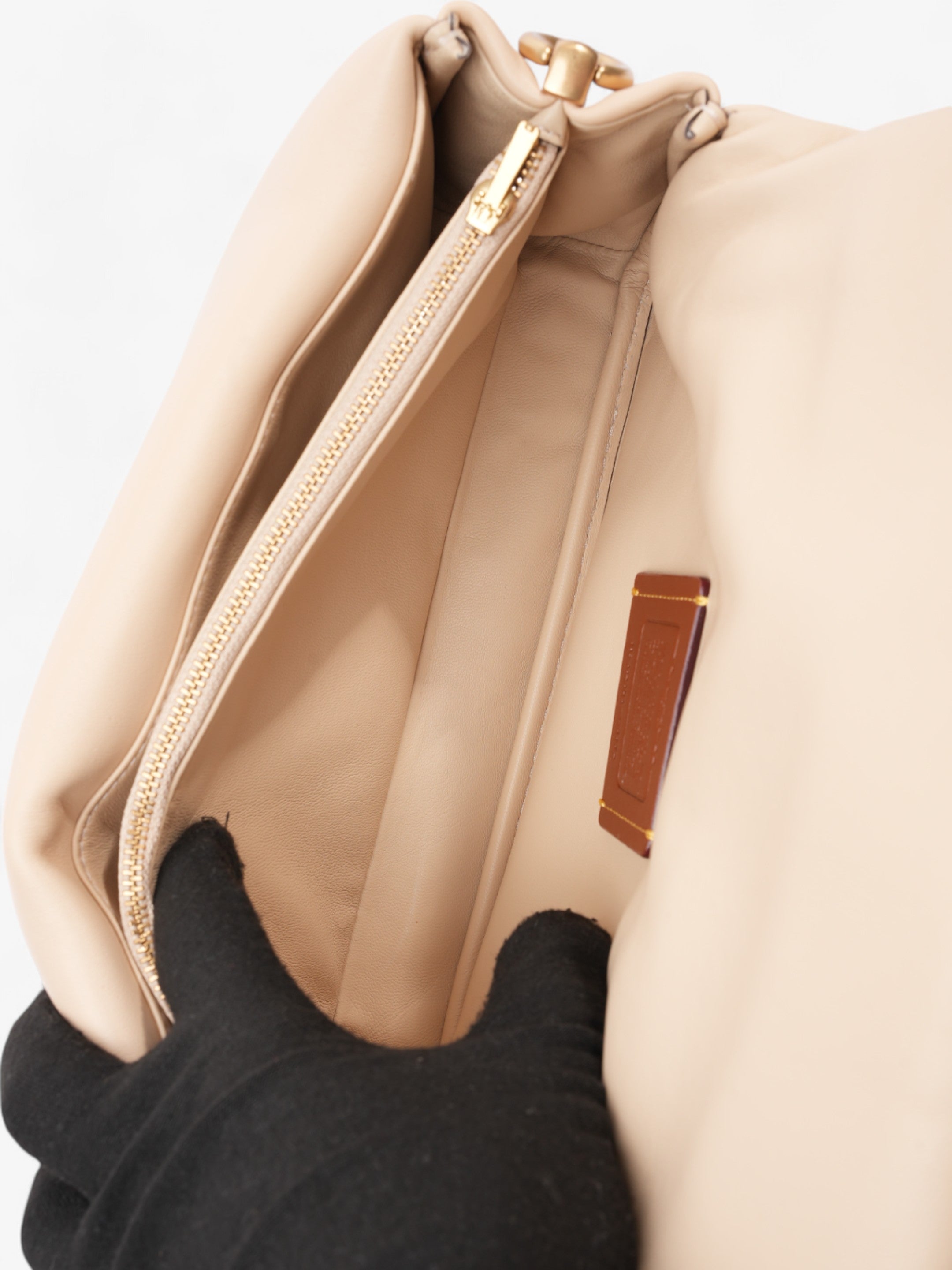 Coach Pillow Tabby Cream Nappa Leather 26