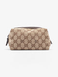 Gucci Cosmetic Pouch Beige And Ebony GG Supreme Canvas