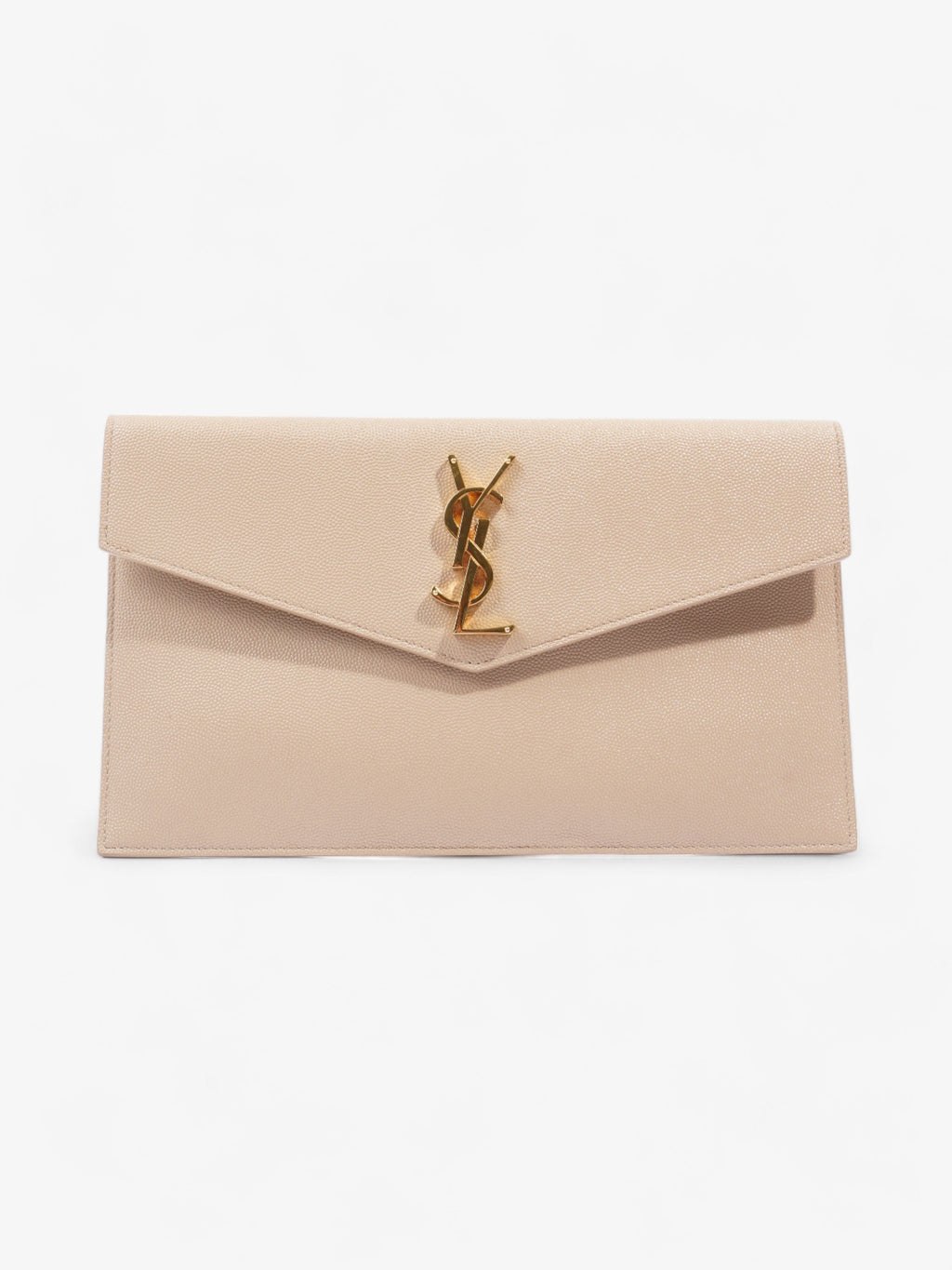 Saint Laurent Uptown Pouch Dark Beige Calfskin Leather