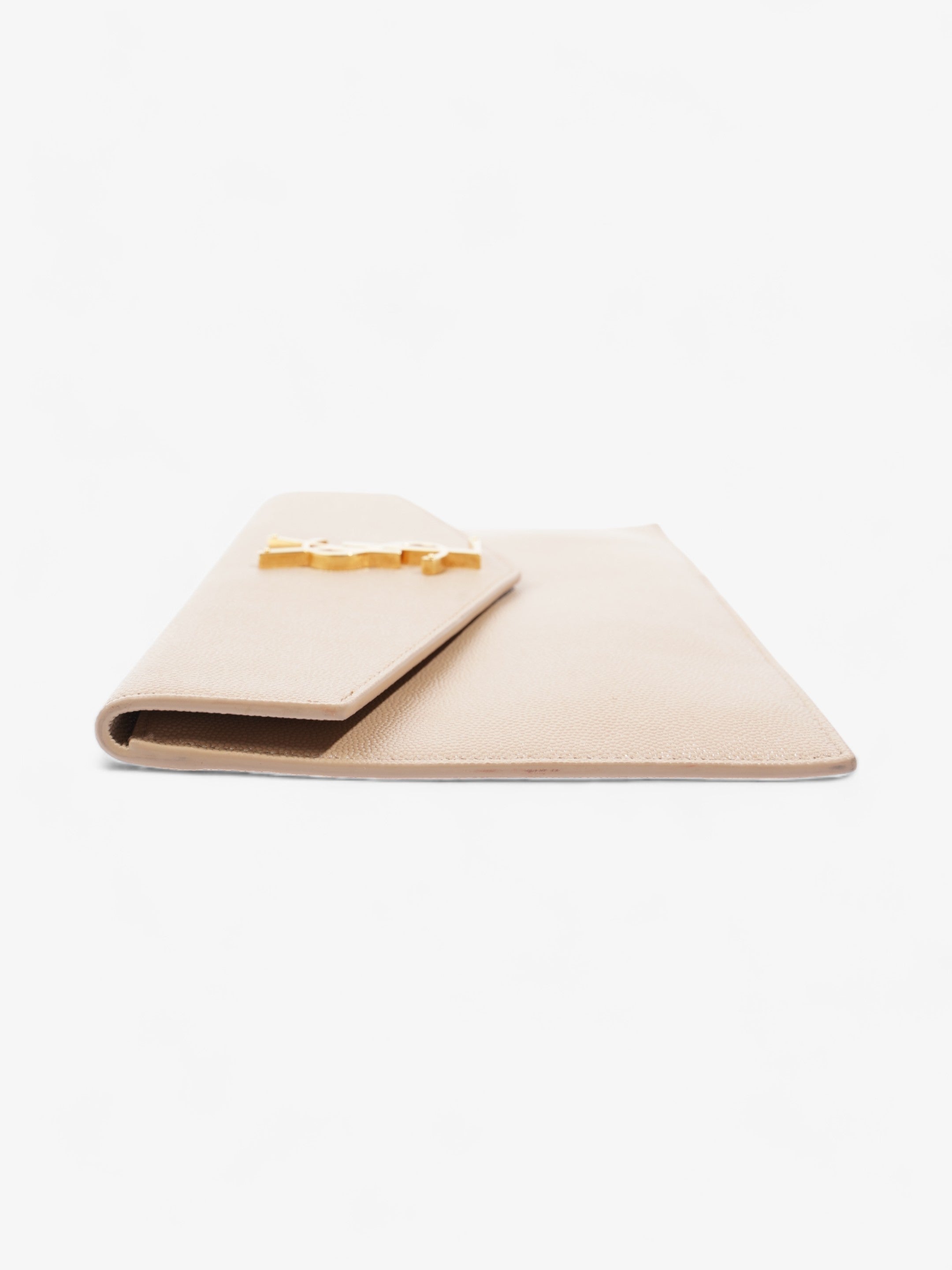 Saint Laurent Uptown Pouch Dark Beige Calfskin Leather