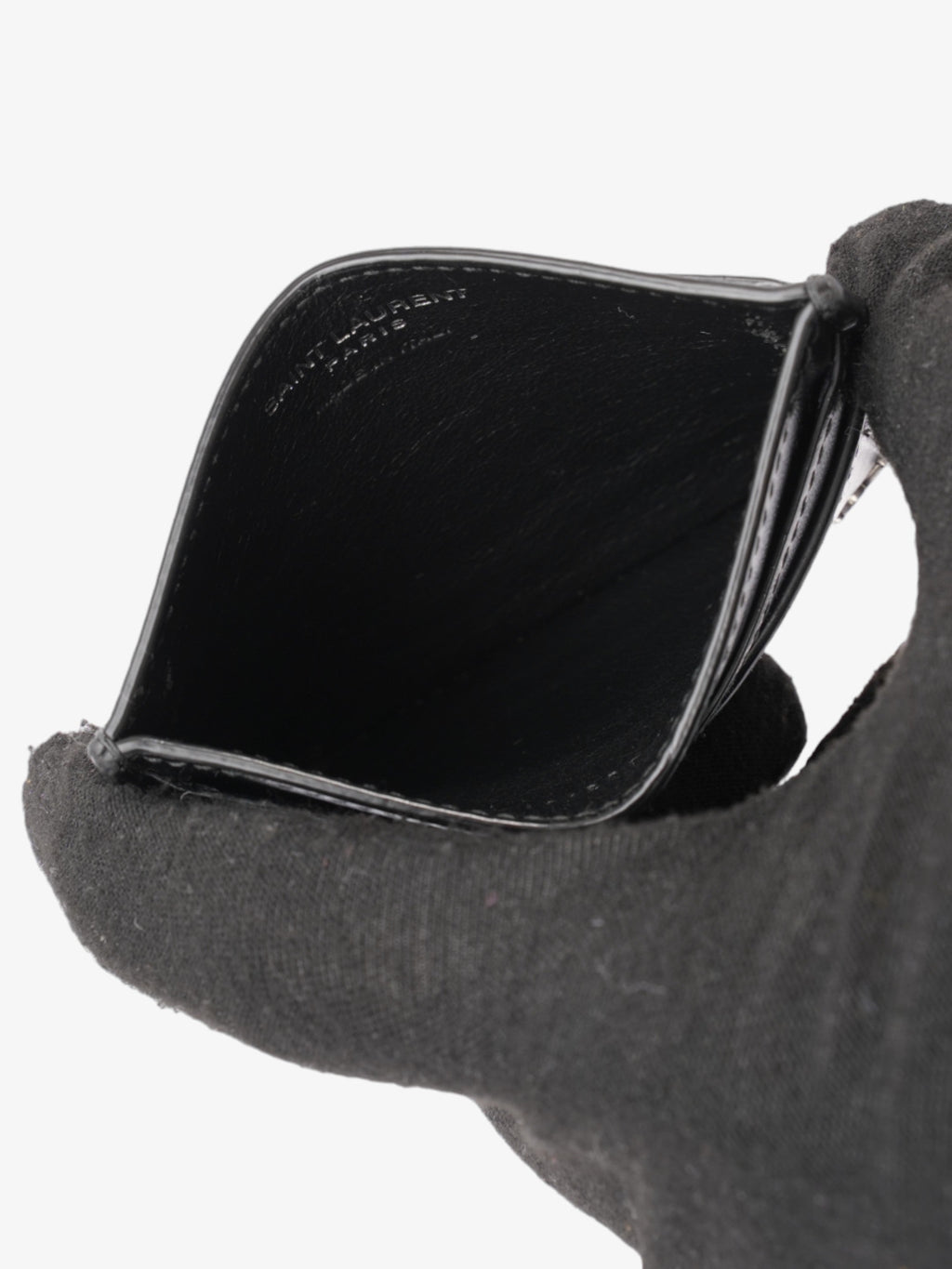 Saint Laurent Monogram Card Holder Black Leather